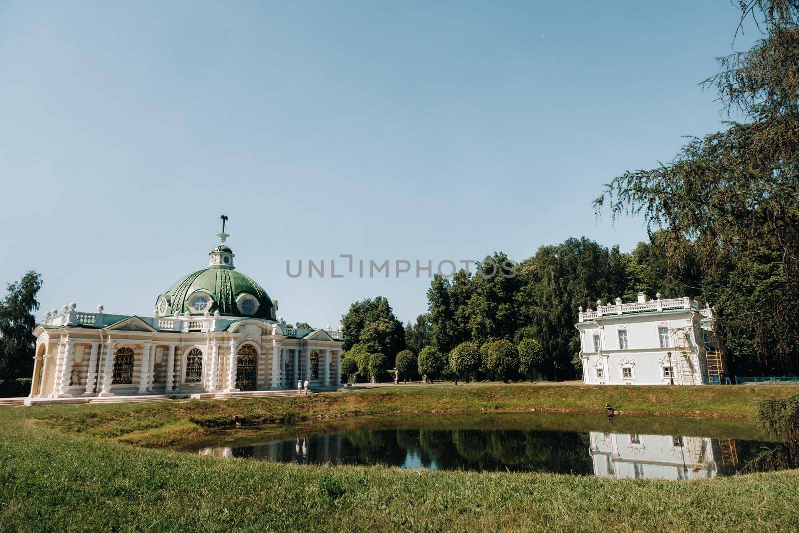 Kuskovo manor in Moscow, Russia. Kuskovo manor is a unique monument of the XVIII century, a Summer residence in Moscow.