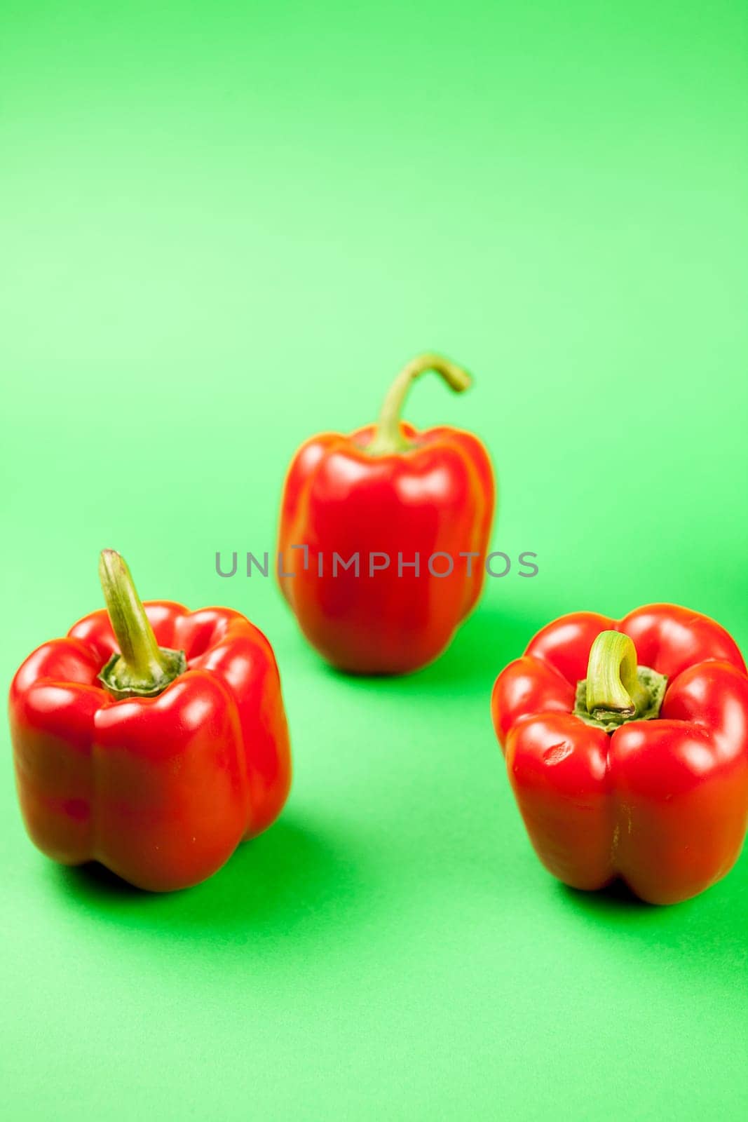 Group of fresh healthy sweet red pepper by DCStudio