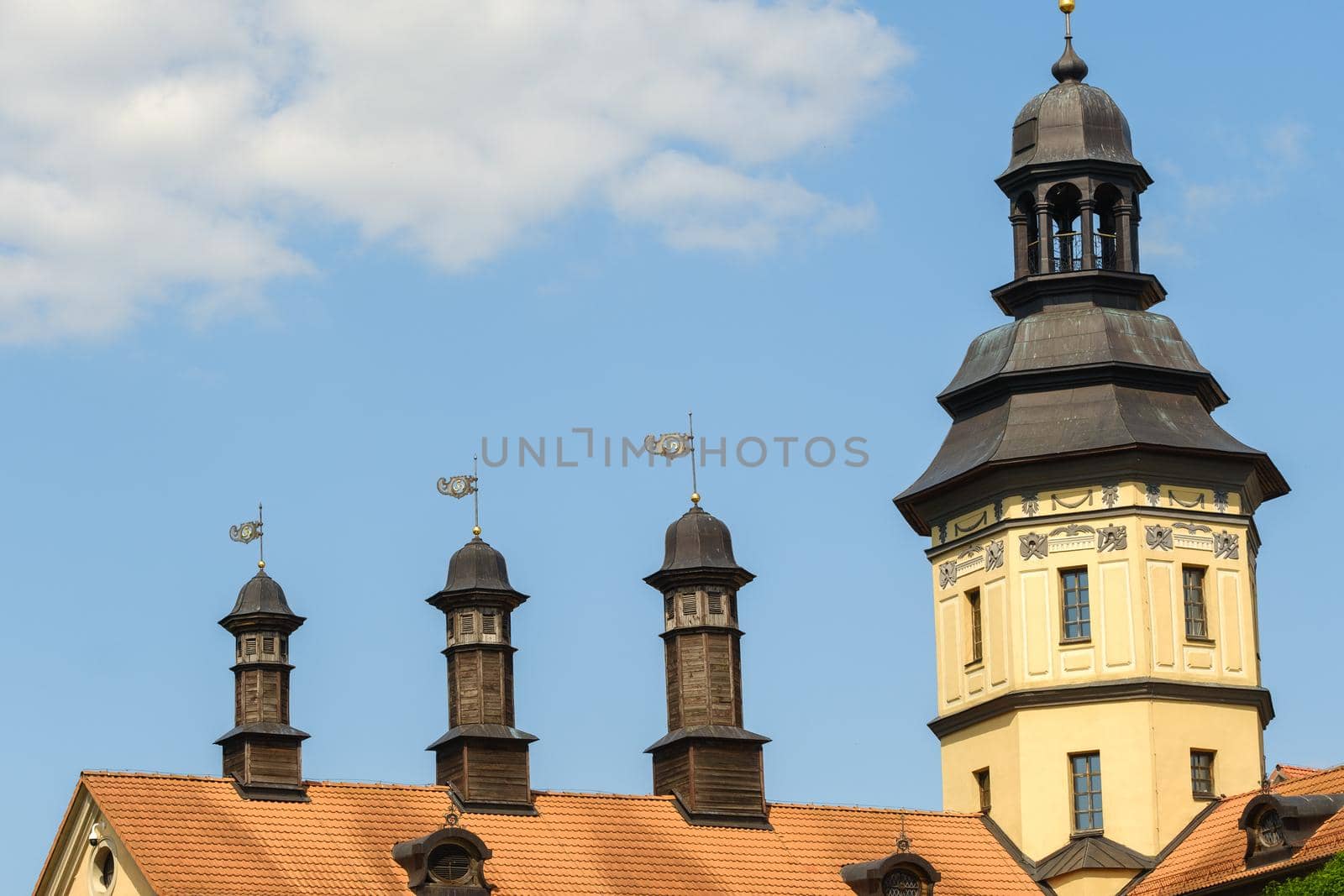 Summer Nesvizh Castle in the city of Nesvizh.Belarus.