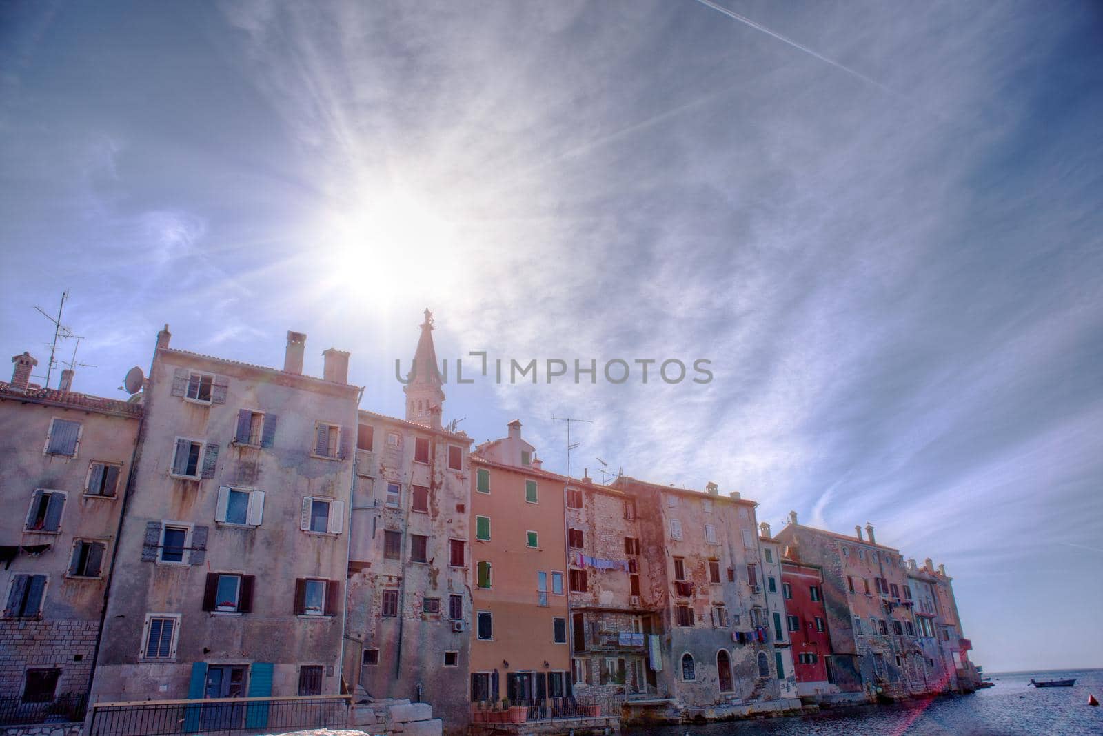 View of Rovinj little city in Istria, Croatia