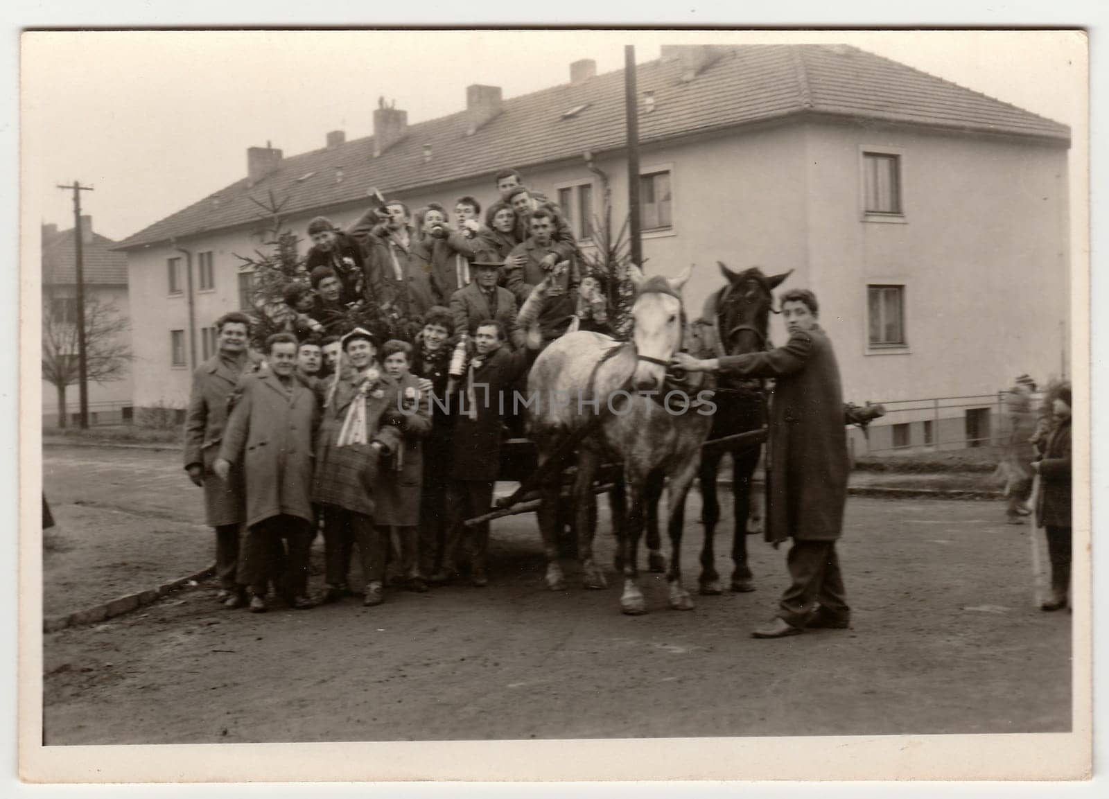 THE CZECHOSLOVAK SOCIALIST REPUBLIC, CIRCA 1965: A vintage photo shows conscripts (recruiters), circa 1965.