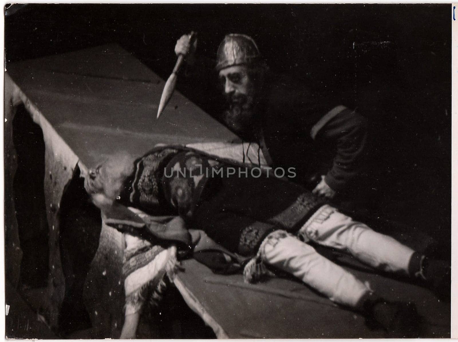 Vintage photo shows theatre performance. by roman_nerud