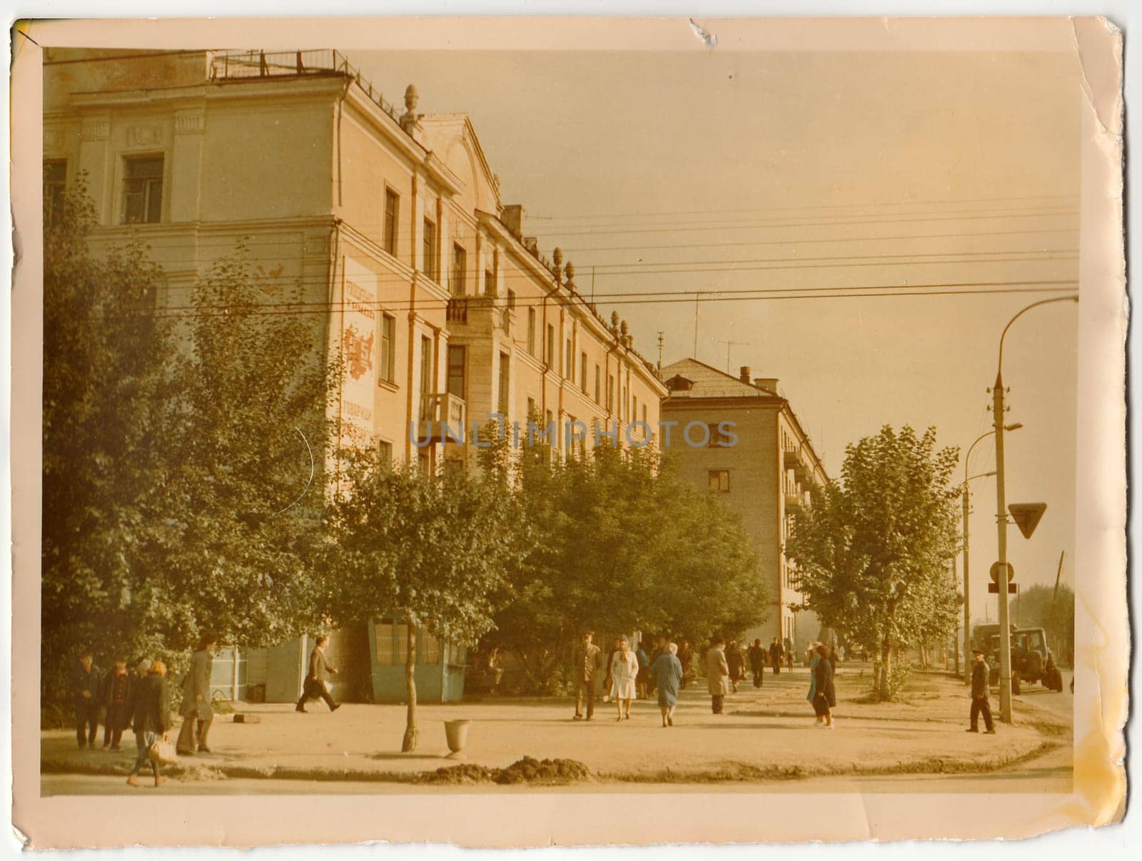 Vintage photo shows unknown town in USSR (Russia). by roman_nerud