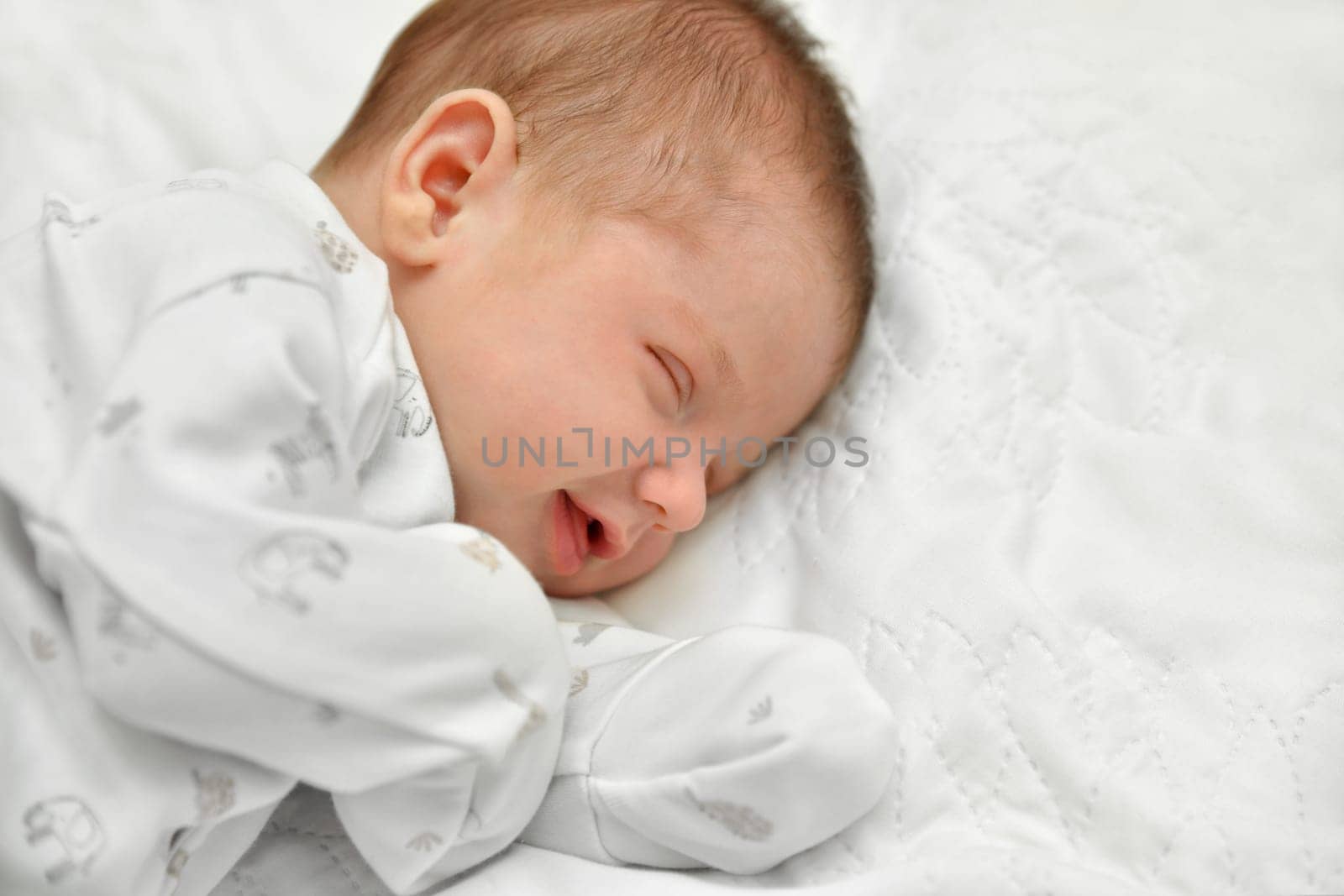 Newborn baby sleep first days in a hospital