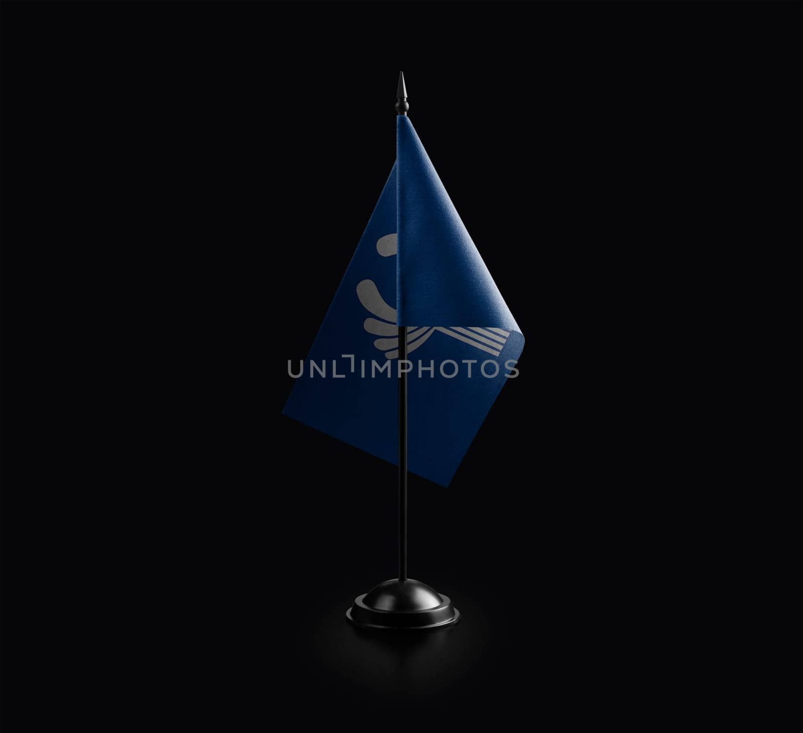 Small national flag of the CIS on a black background.