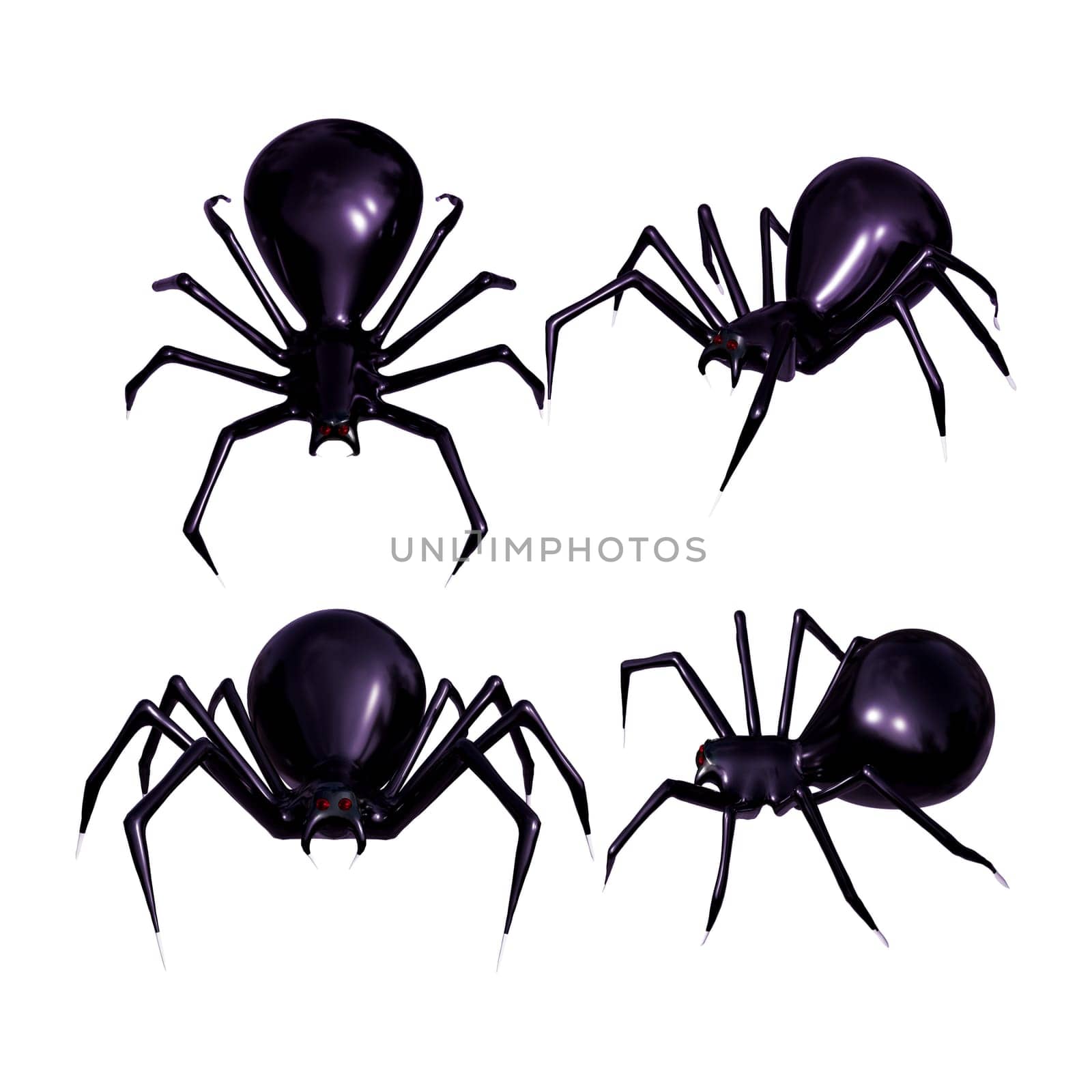 Collection of Realistic spider 3d rendering by samunella