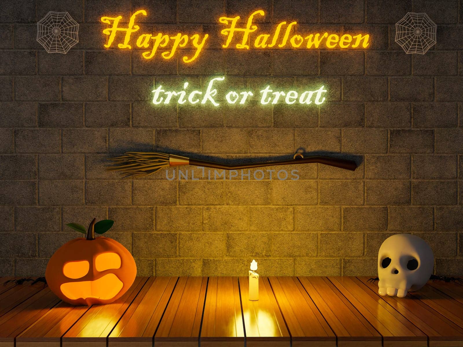 Happy Halloween 3d rendering . by samunella