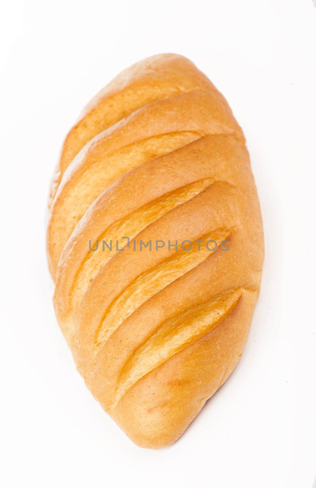 Traditional homemade bread isolated on a white background by aprilphoto