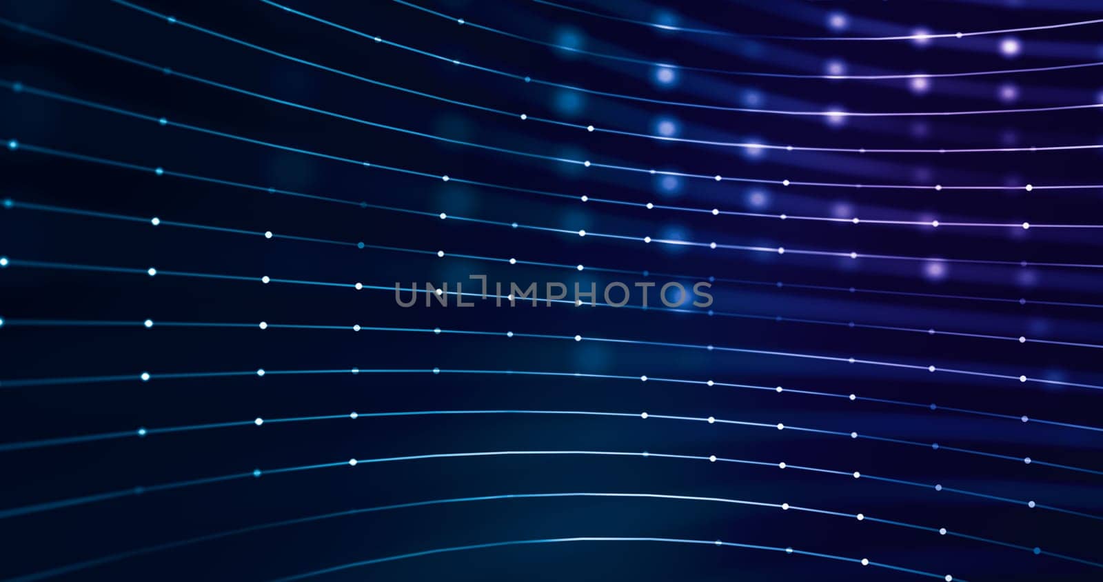 Technology background with connected dots. Data science, particles, digital world, virtual reality, cyberspace,. by ImagesRouges