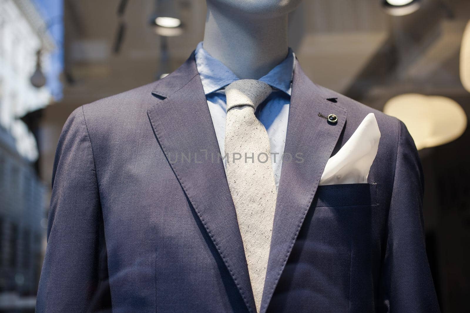 Close up of elegant male suit made in Italy