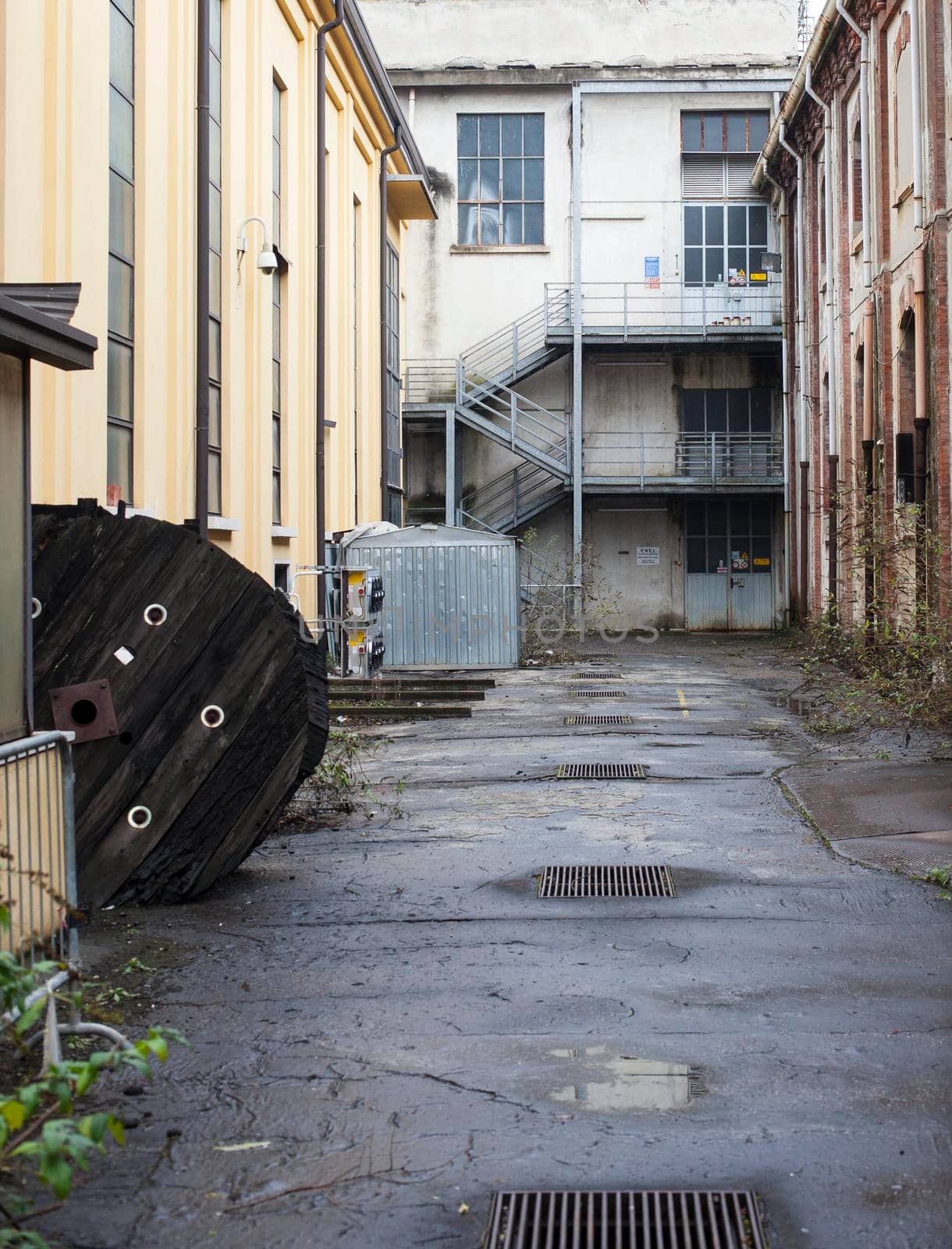 Old italian industrial building in Milan