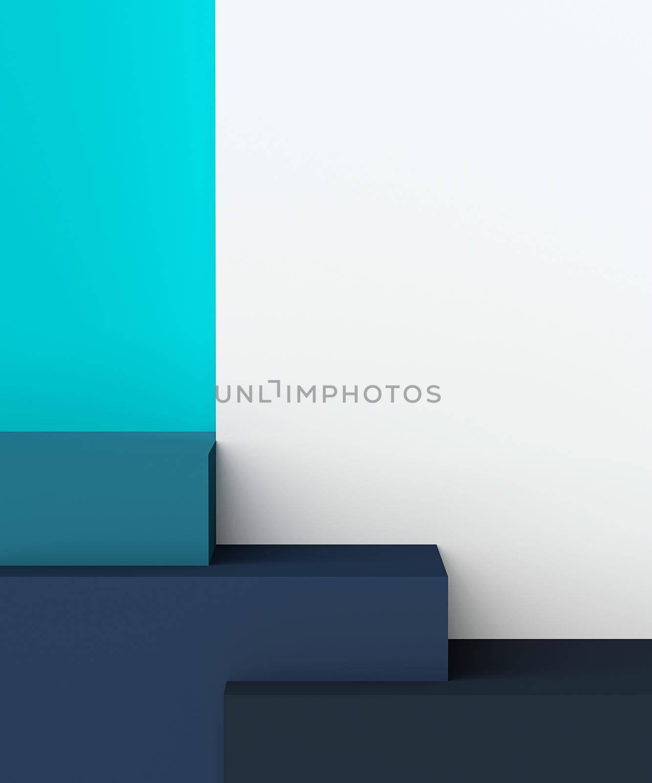 Scene of minimal geometric shape podium for product advertisement, 3d rendering by nutzchotwarut