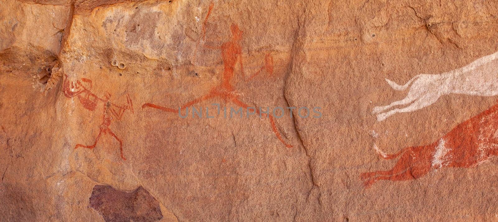 Prehistoric Petroglyphs - Rock Art - Akakus (Acacus) Mountains, Sahara, Libya