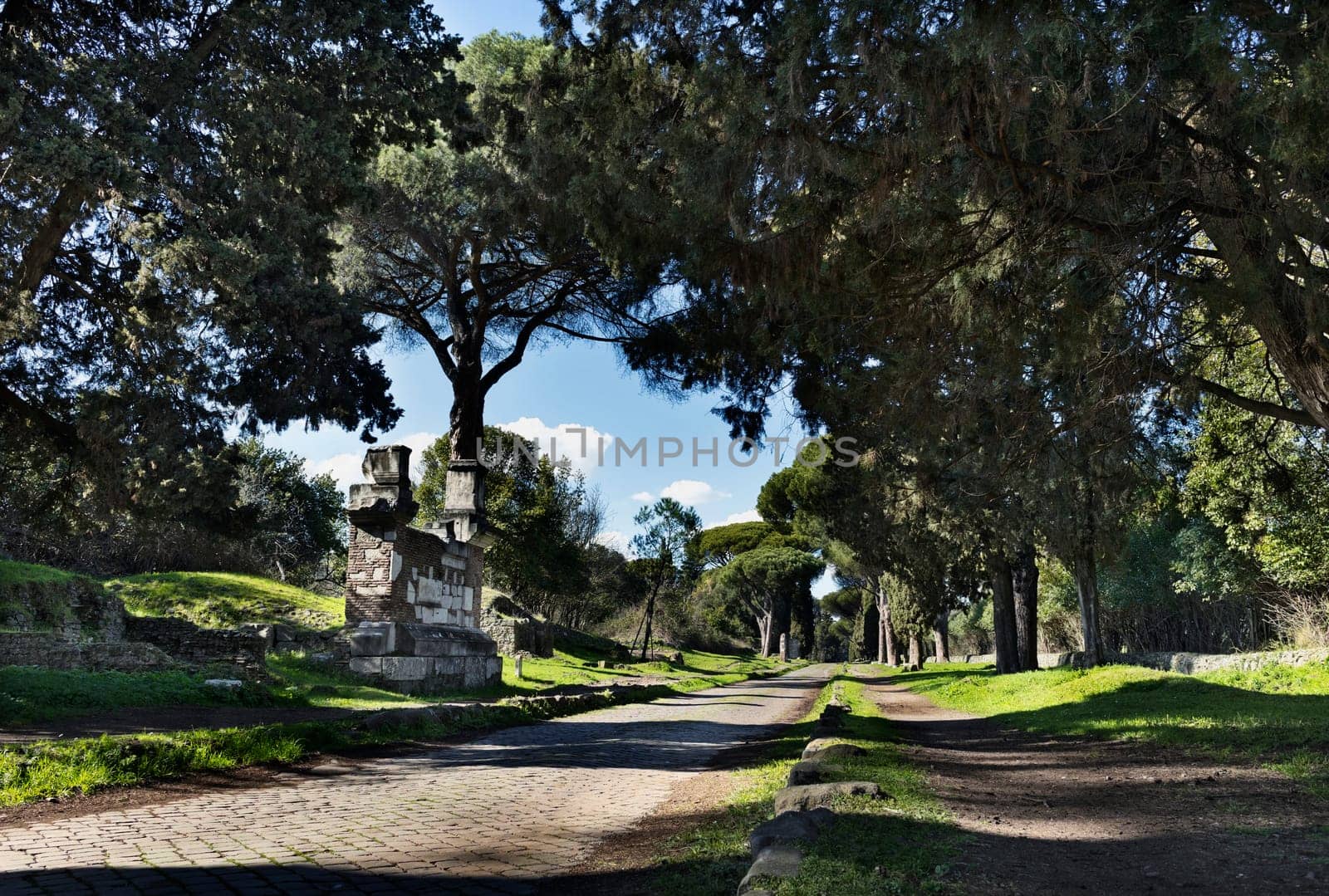 Italy , Rome , the Appian Way -Via Appia - one of the most important Roman roads of the ancient republic