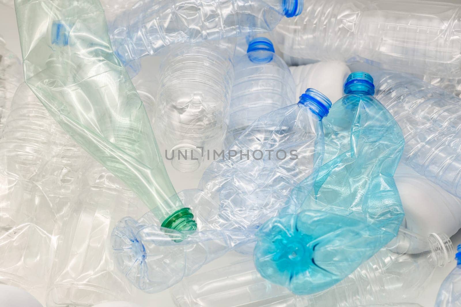 Empty compressed plastic bottles Sorting