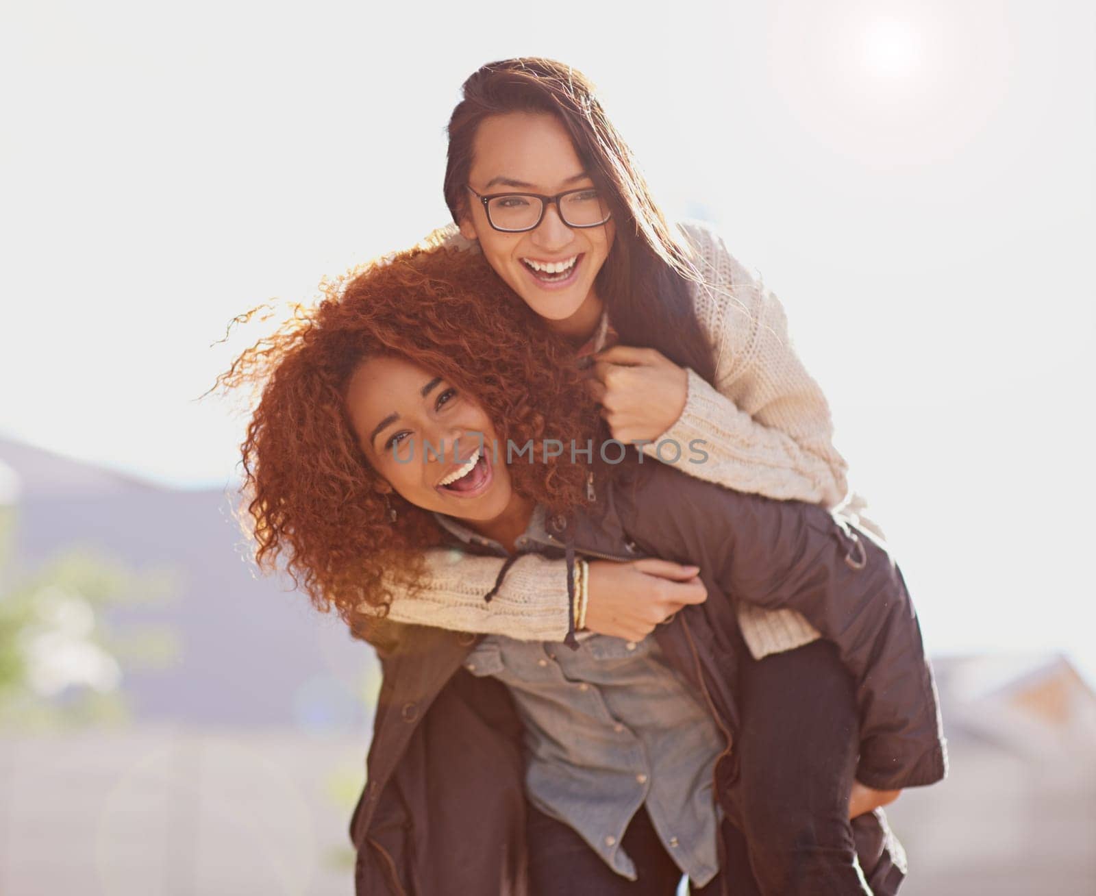 Laughter is timeless. girlfriends bonding outdoors. by YuriArcurs