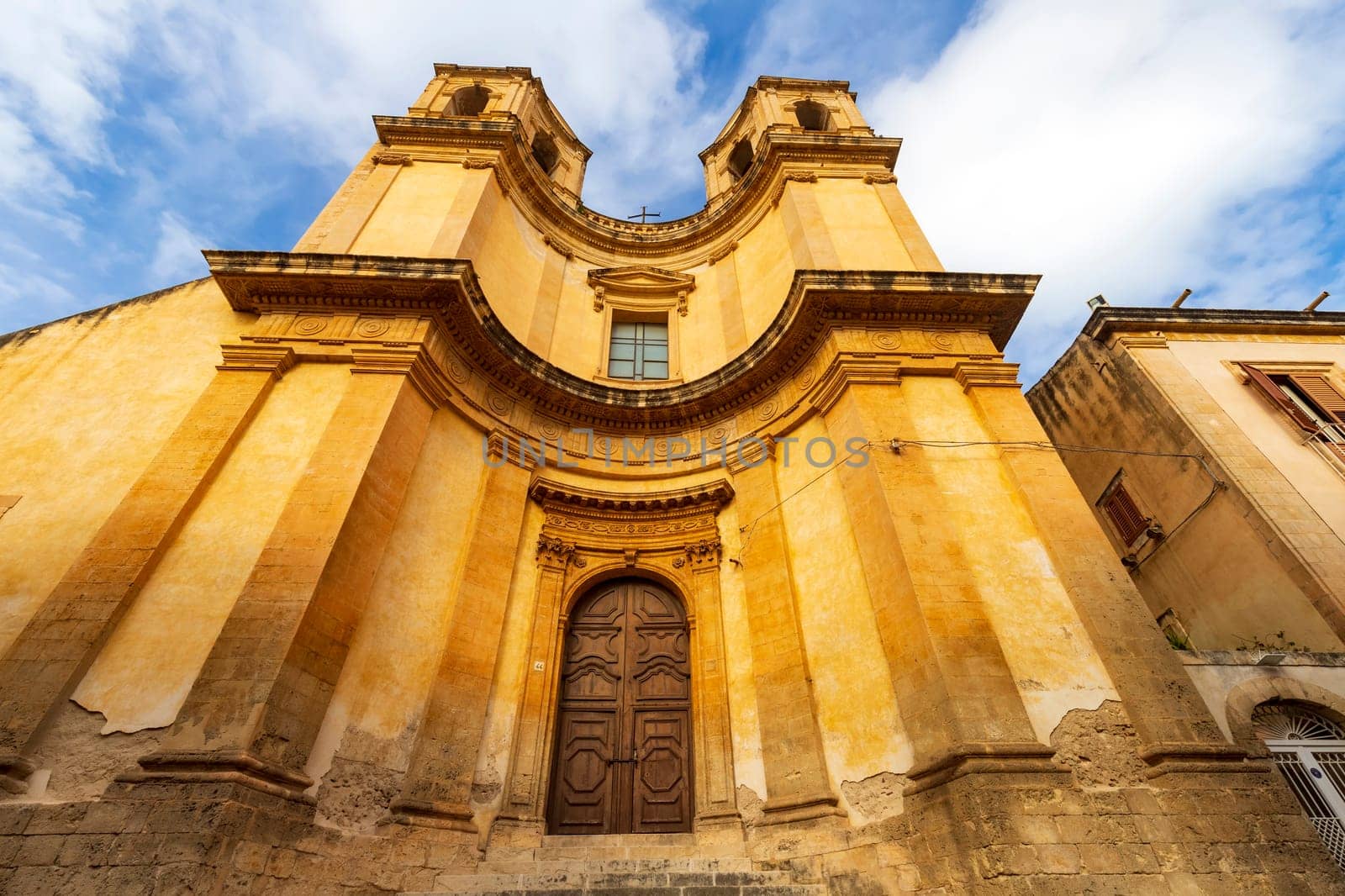 Sicilian Baroque Style Church San Girolamo, located in Noto, Sicily, Italy