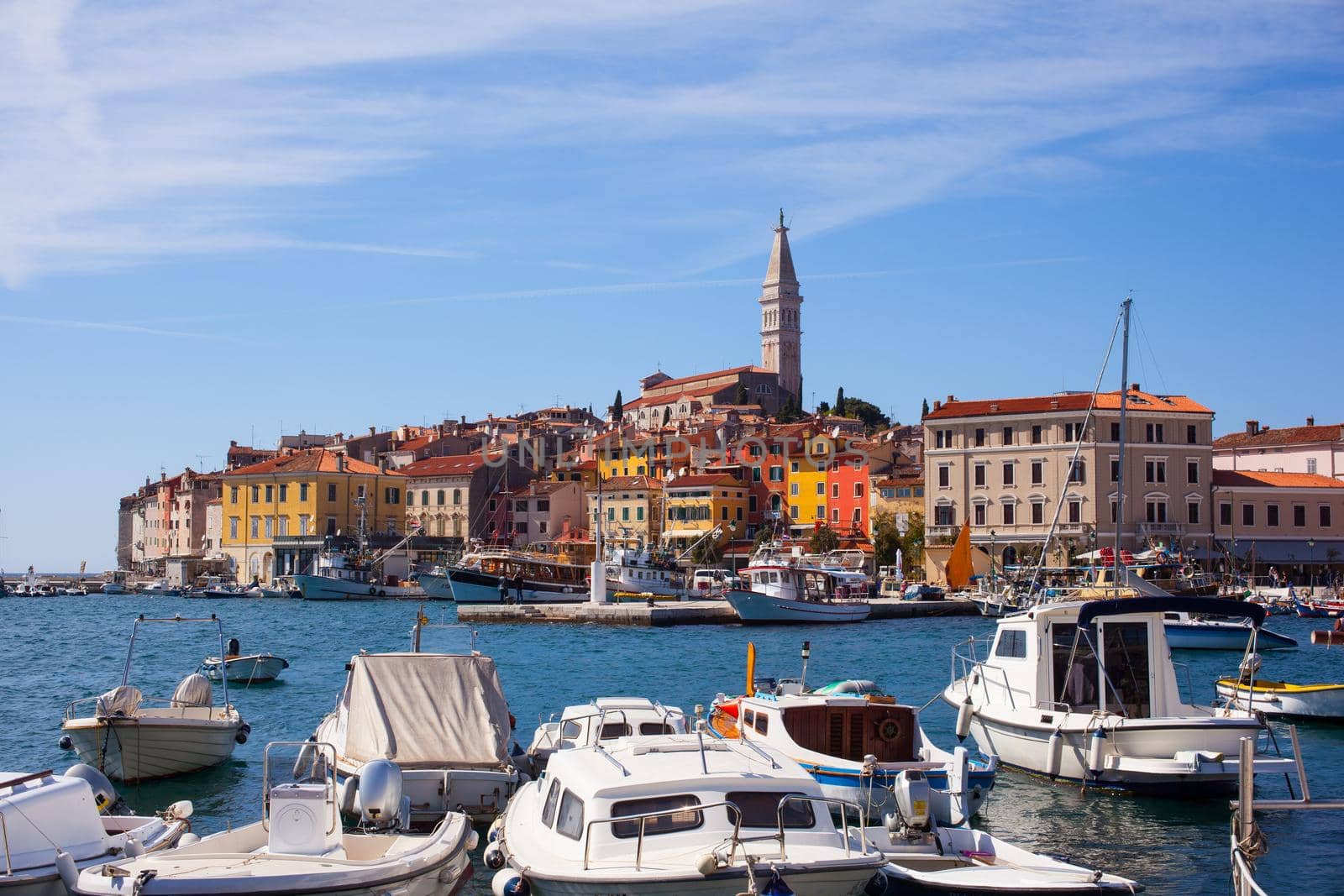 View of Rovinj little city in Istria, Croatia