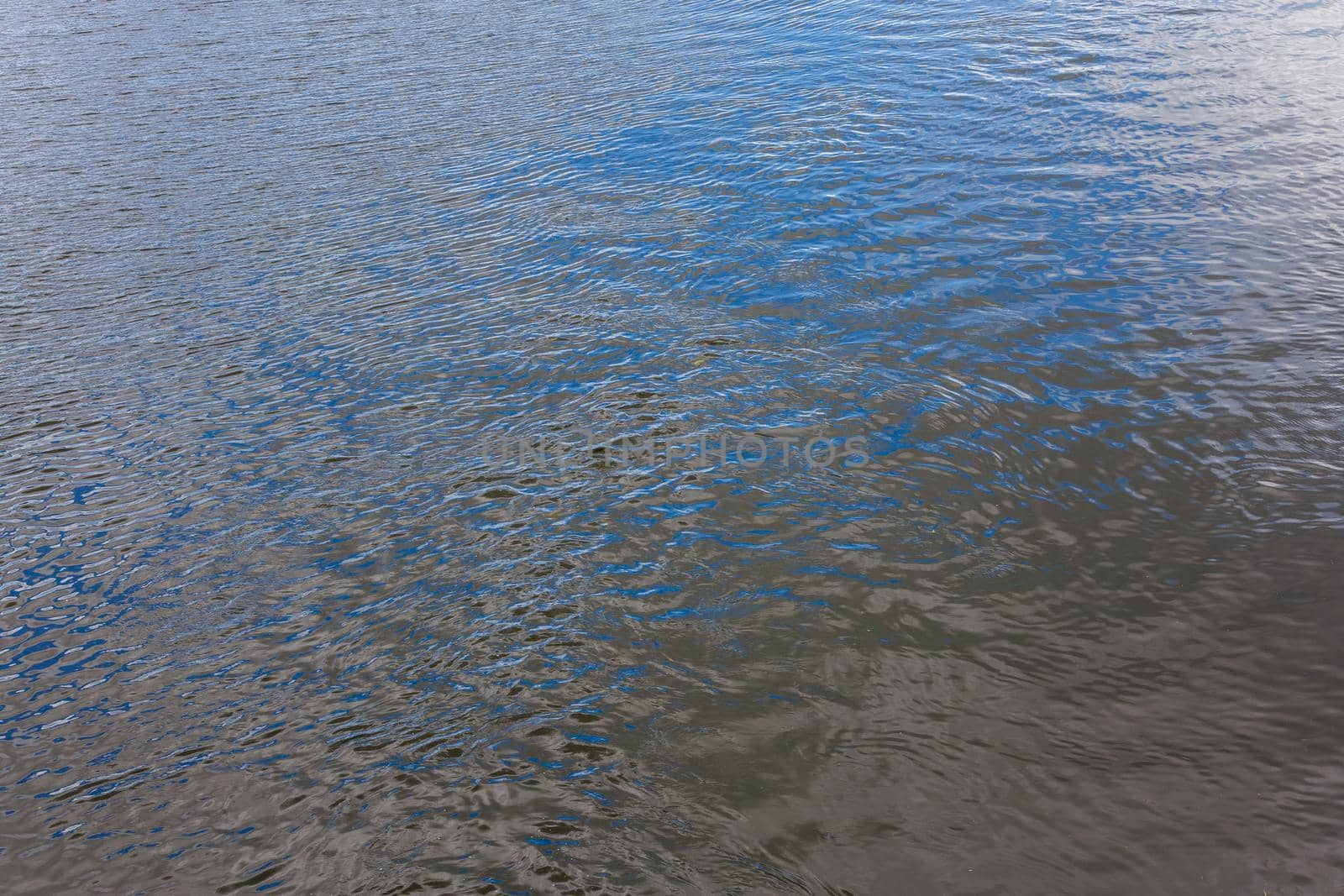 real life river water surface with ripples at summer day - full frame background.