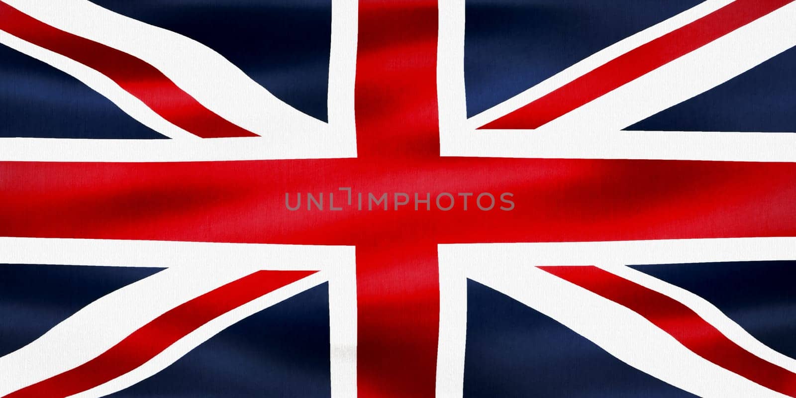 United Kingdom flag - realistic waving fabric flag