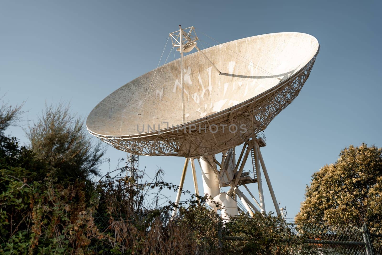 Earth based astronomical radio telescope. Radio telescopes used in science for space observation and distant objects exploring.