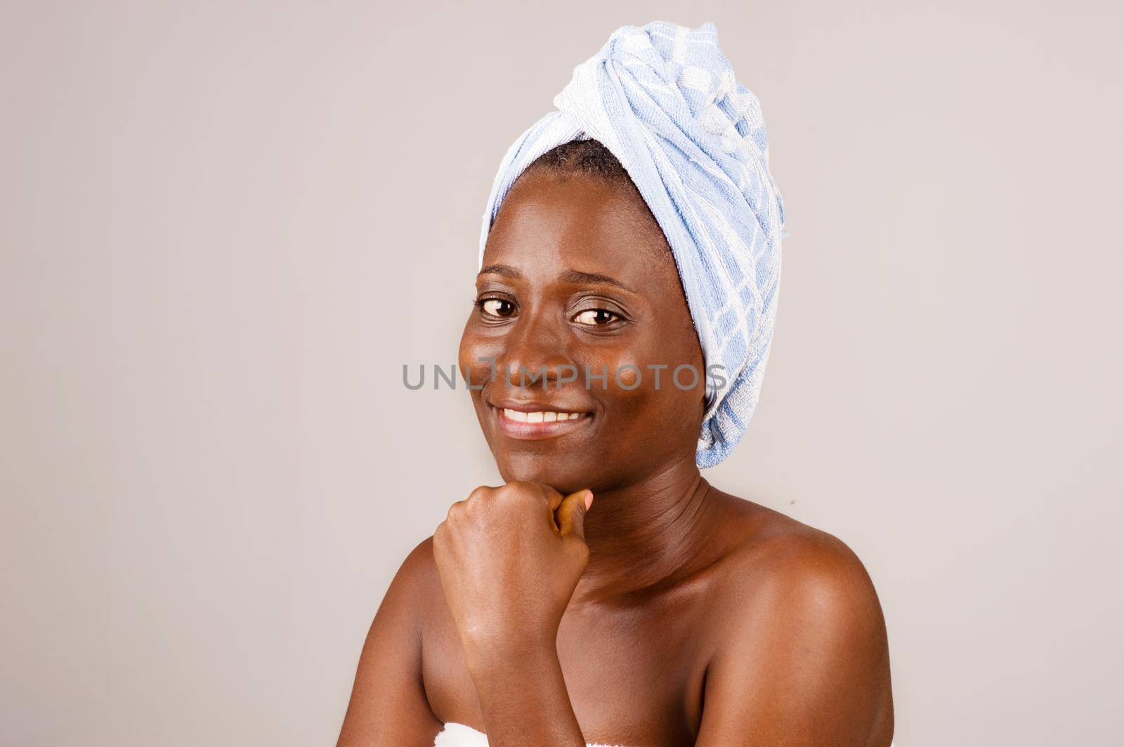 portrait of smiling african girl. by vystek