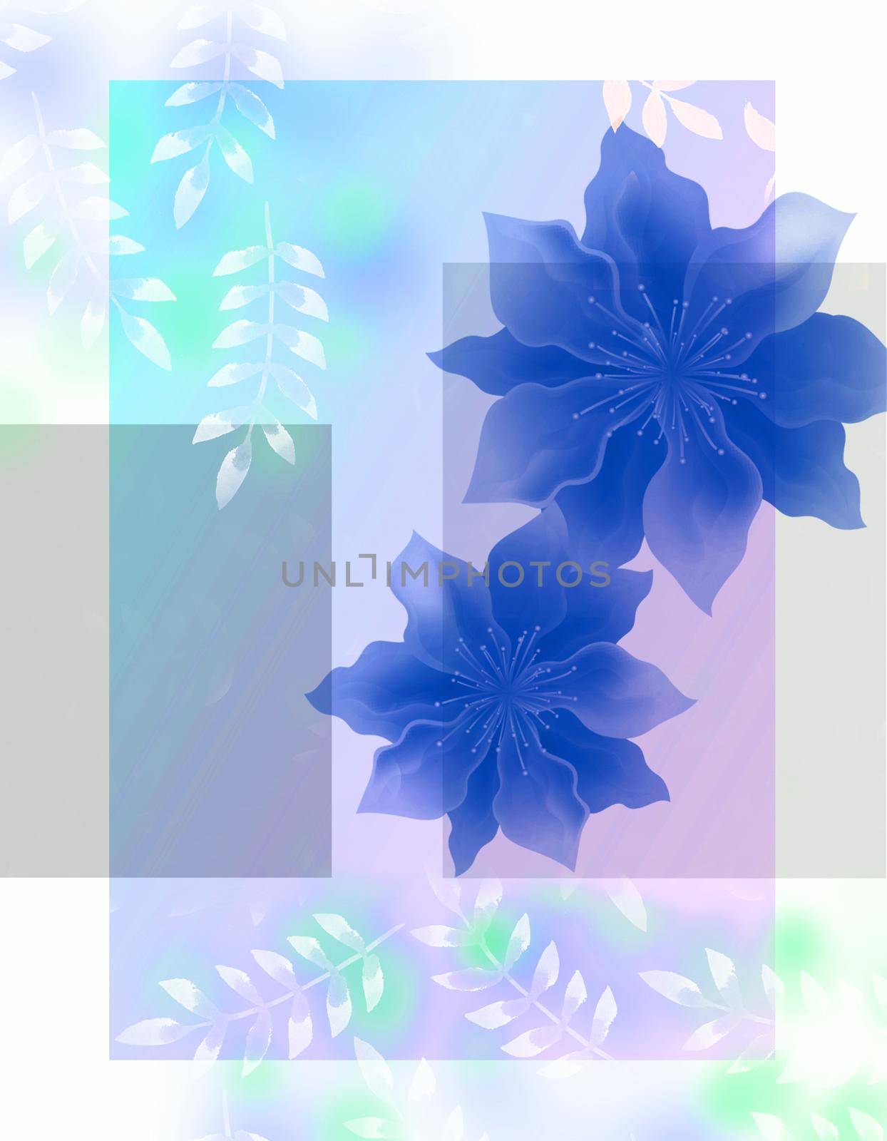 Floral set in vintage style, pastel colors, light background. A set of floral elements for your compositions.