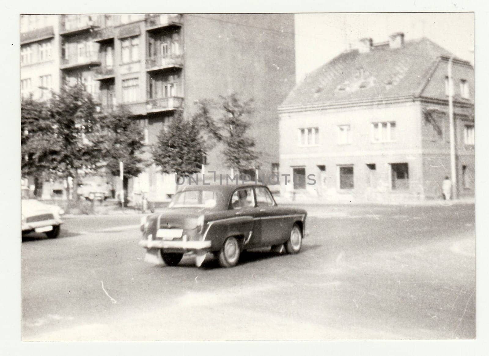 USSR - CIRCA 1970s: Vintage photo shows unknown street in USSR.