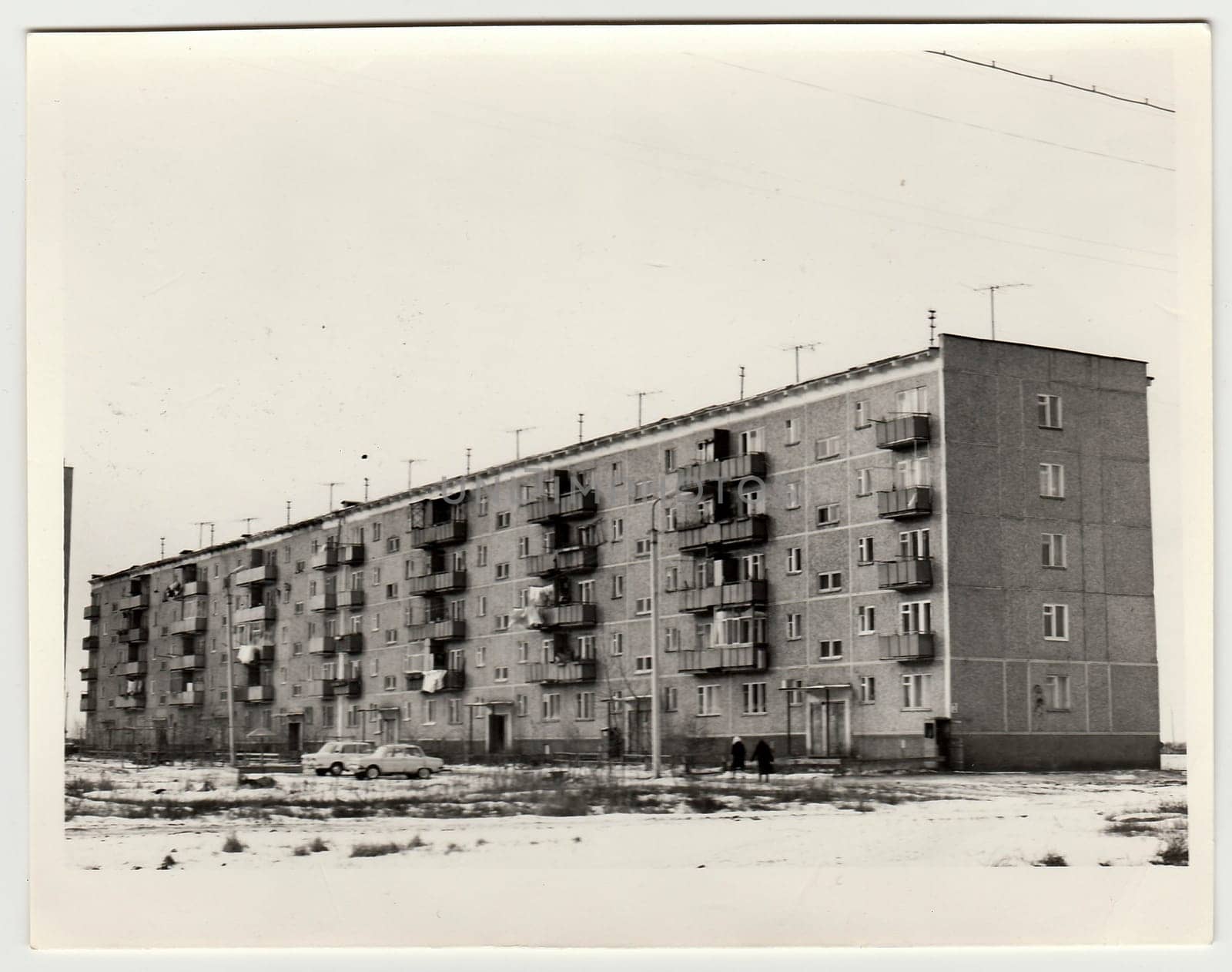 Vintage photo shows block of flats in USSR. by roman_nerud