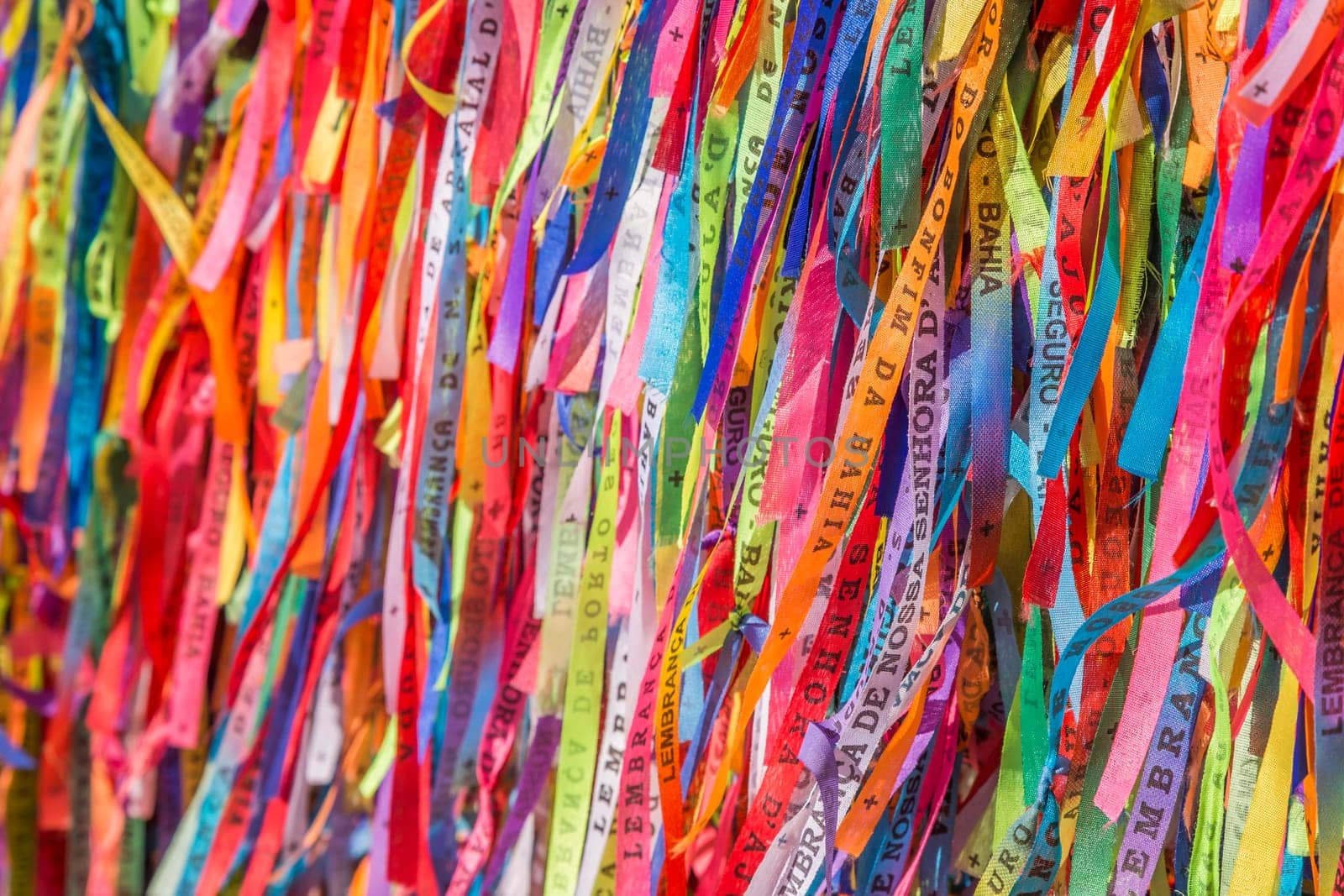 Rinbbons of the Lord of Bonfim, symbol of faith, Porto Seguro, Bahia, northeast Brazil