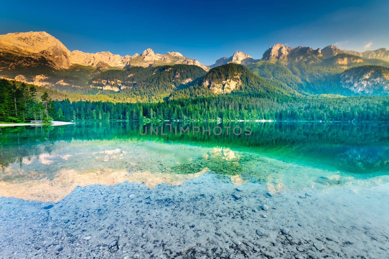 Alpine and idyllic Lake Tovel , Trentino alto adige, Dolomites , Italy by positivetravelart