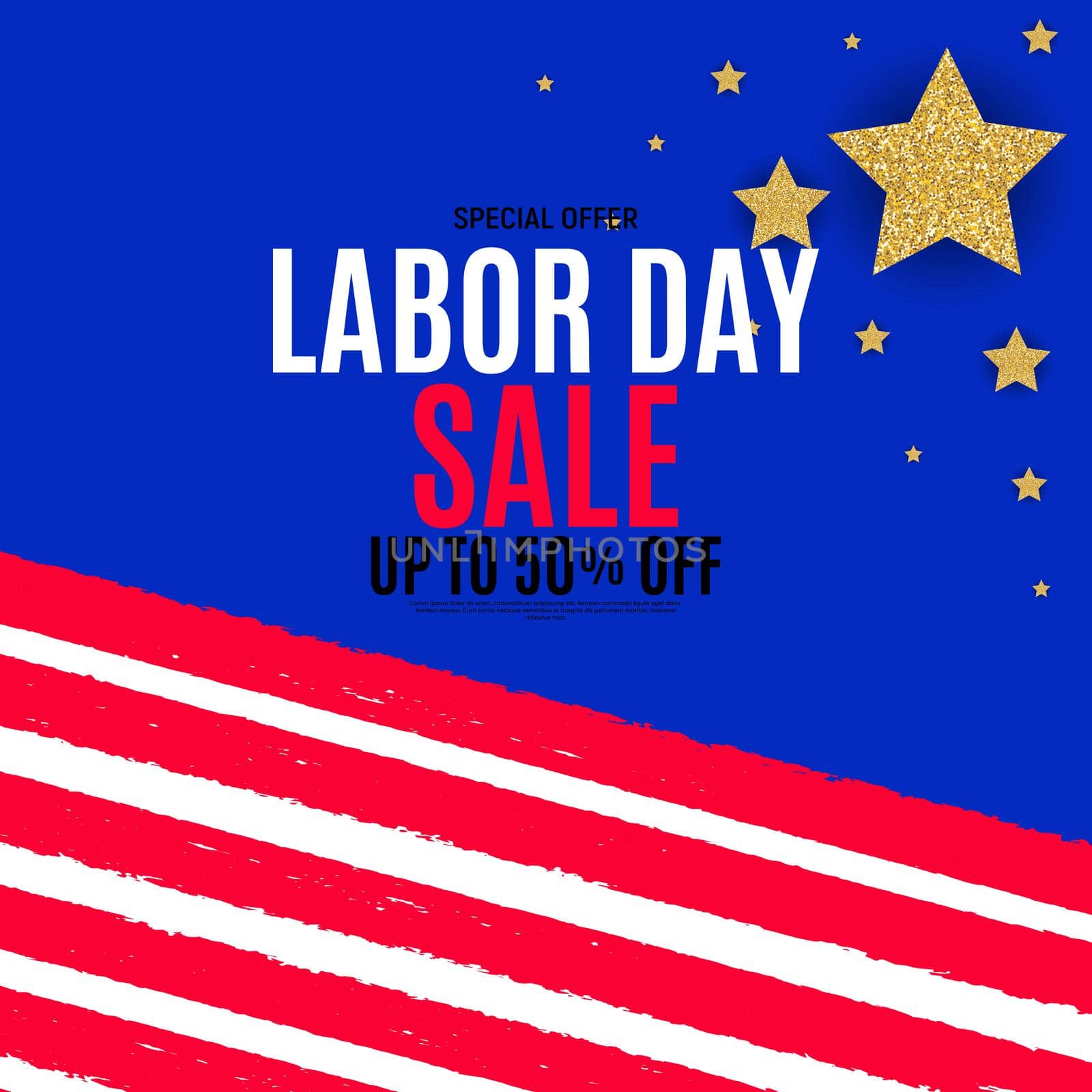 Happy USA Labor Day Sale poster background. Vector illustration EPS10