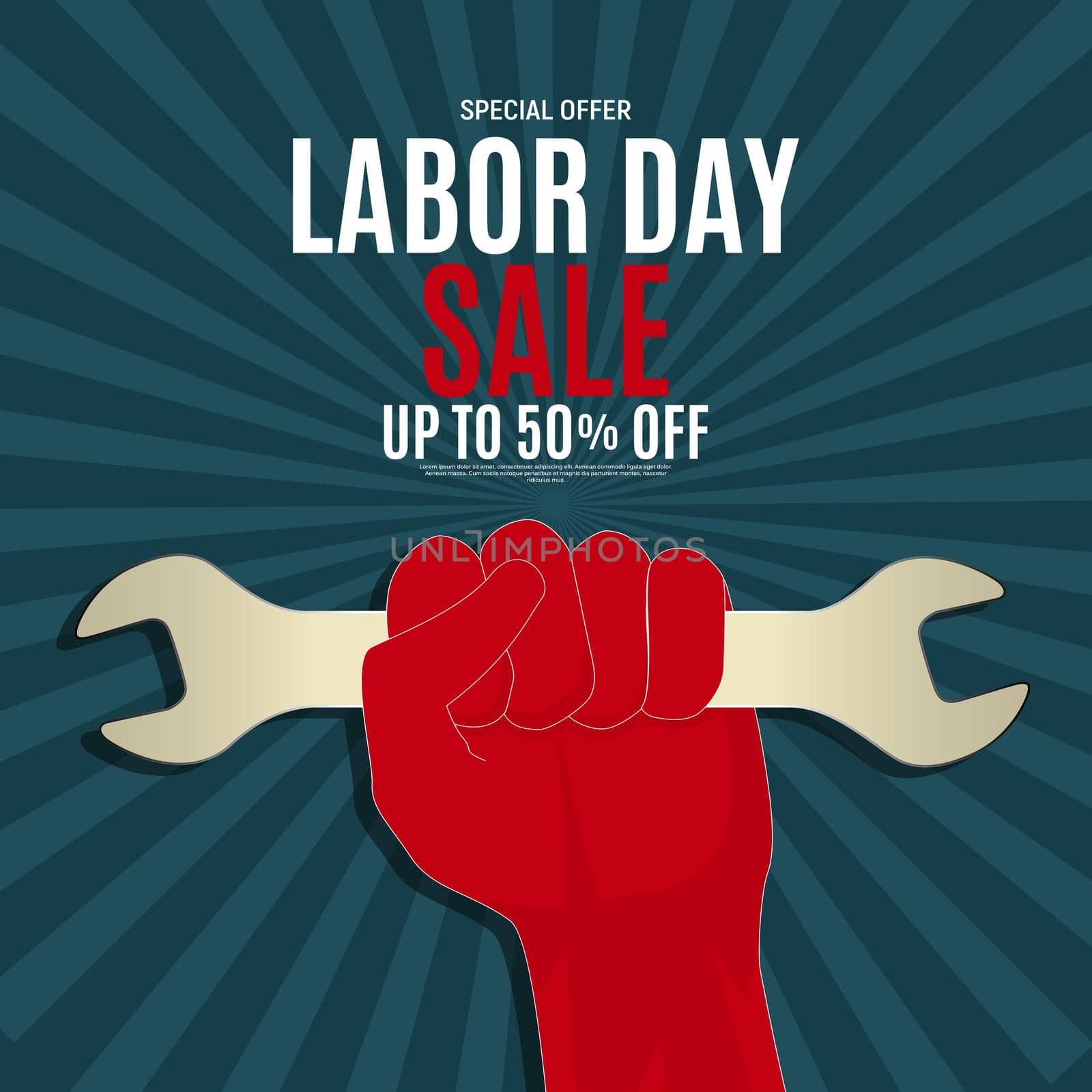 Happy USA Labor Day Sale poster background. Vector illustration EPS10