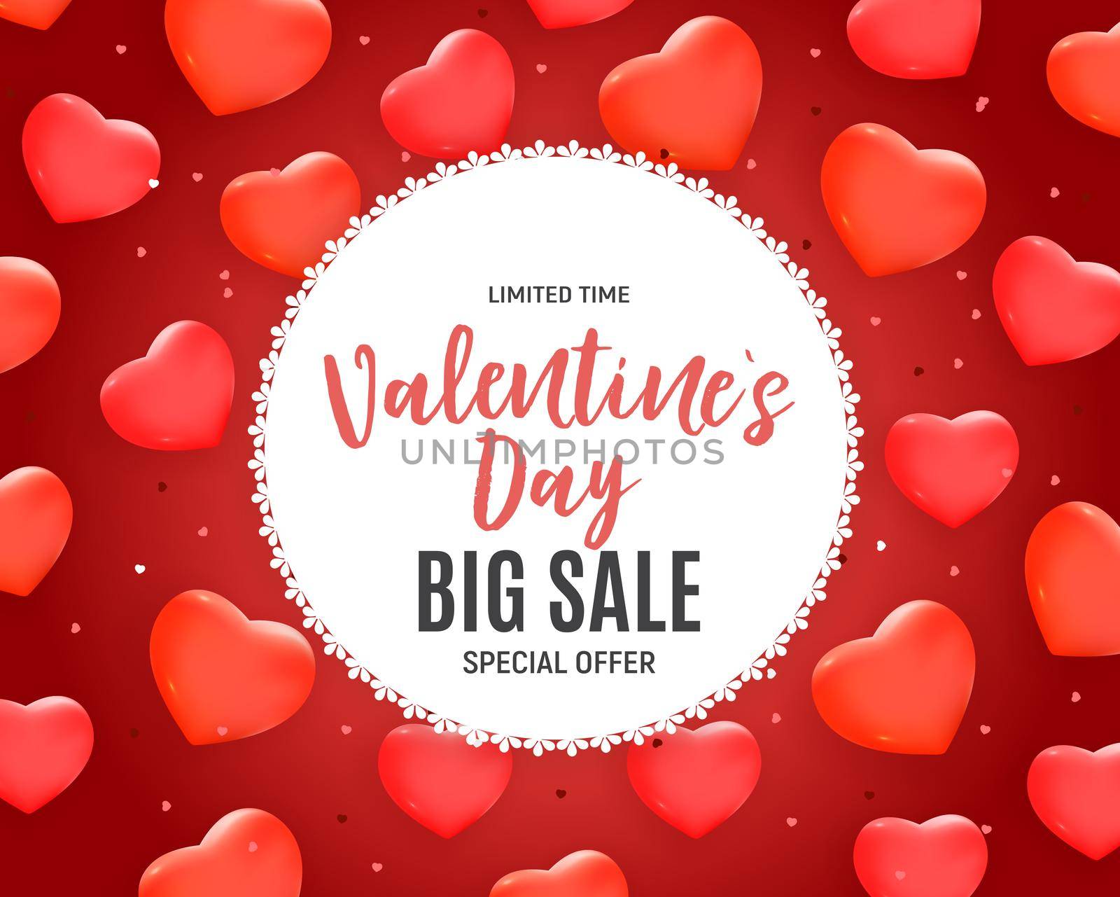 Valentine's Day Love and Feelings Sale Background Design. Vector illustration EPS10