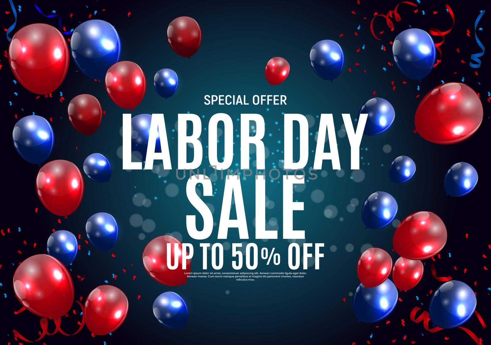 Happy USA Labor Day Sale poster background. Vector illustration EPS10