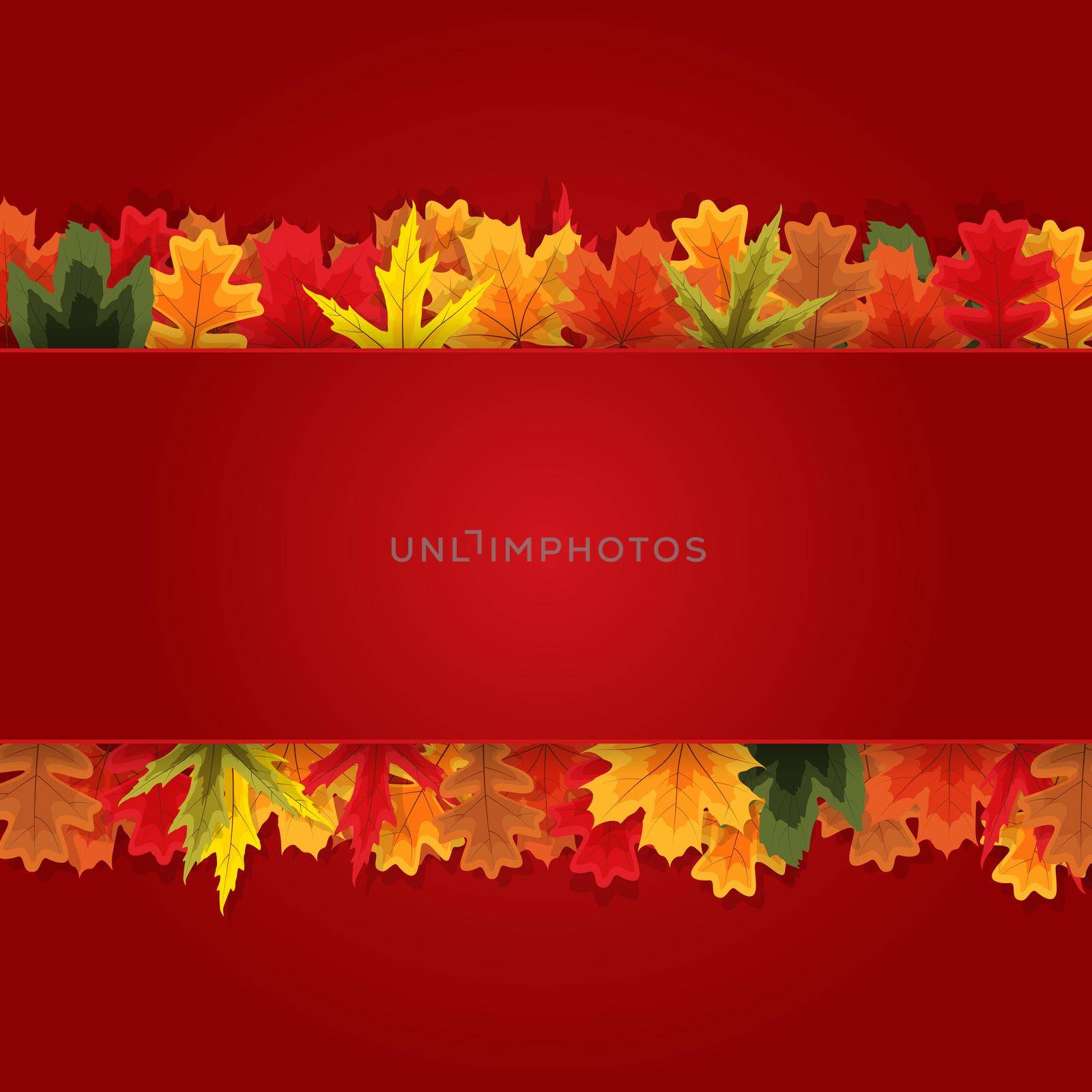 Autumn Natural Leaves Background. Vector Illustration EPS10