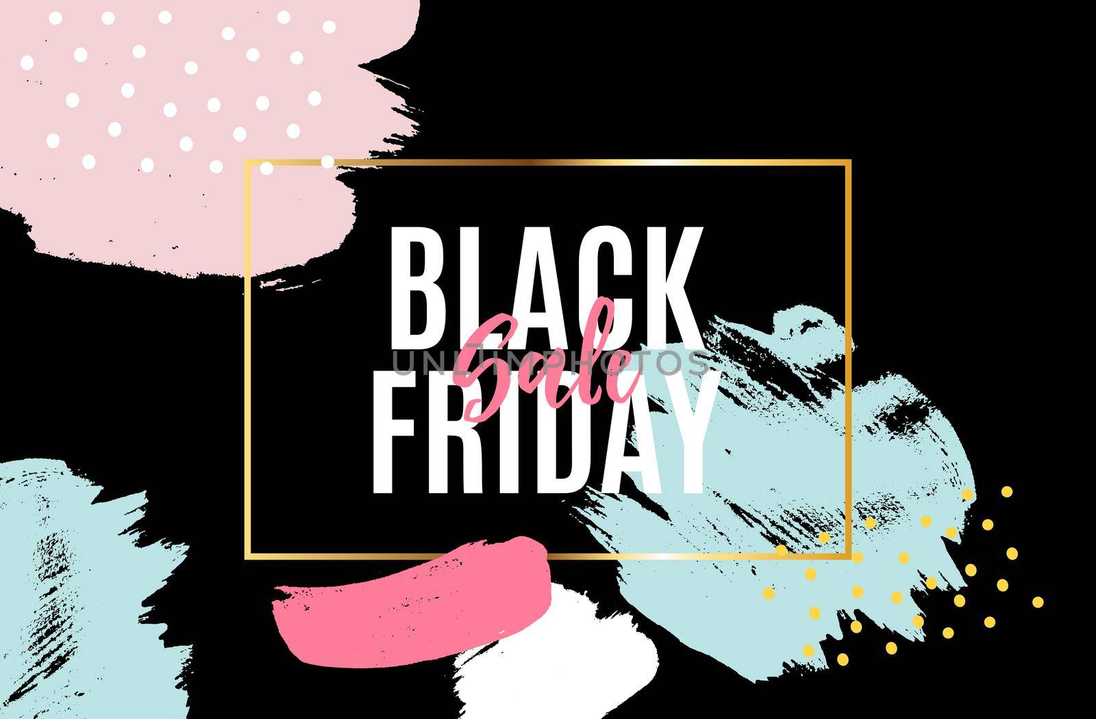 Black Friday Sale Banner Template. Vector Illustration by yganko