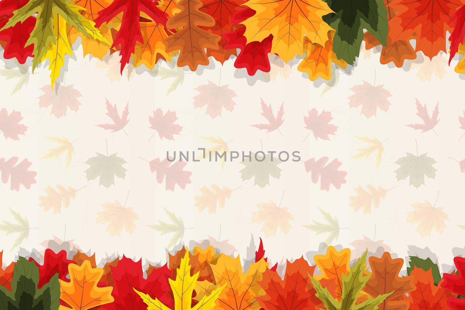 Autumn Natural Leaves Background. Vector Illustration EPS10