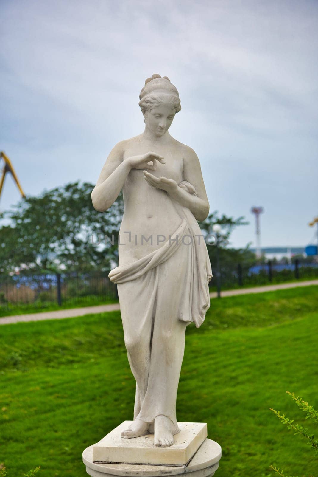 Statue of Venus with a butterfly in Alleya Statuy of Ermitazh-Vyborg, Vyborg, Russia by Eagle2308