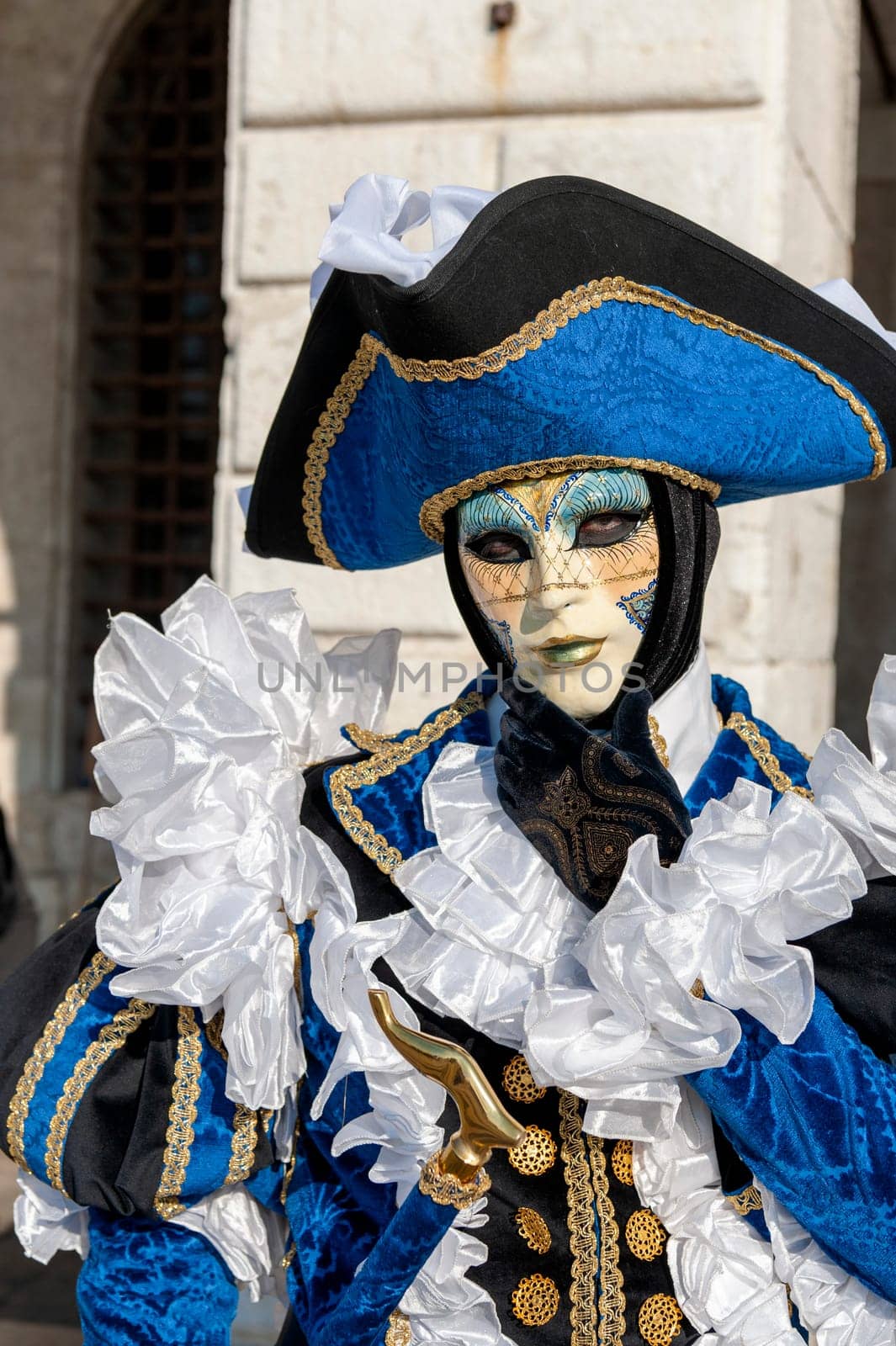 VENICE, ITALY - Febrary 15 2023: The masks of the Venice carnival 2023