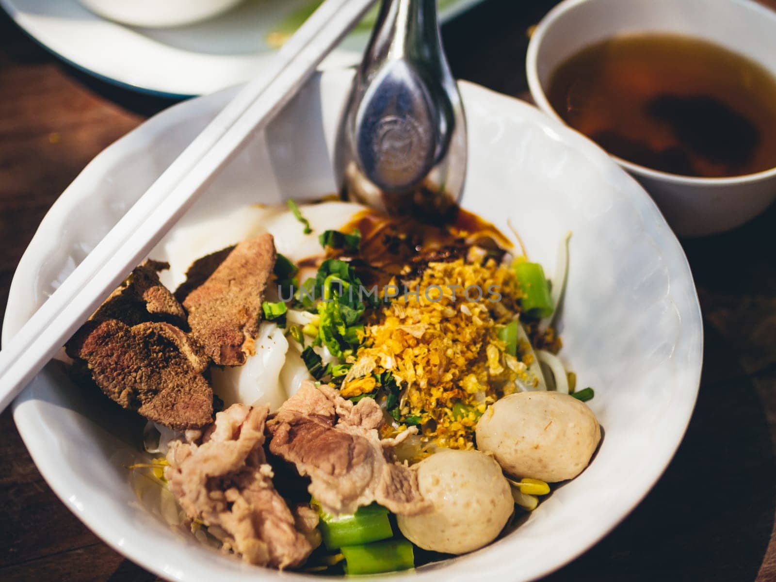Thai style noodle blood soup,boat noodle,delicious dish,famous Thai noodle soup. Thai style noodle blood soup,boat noodle,delicious dish,famous Thai noodle soup.