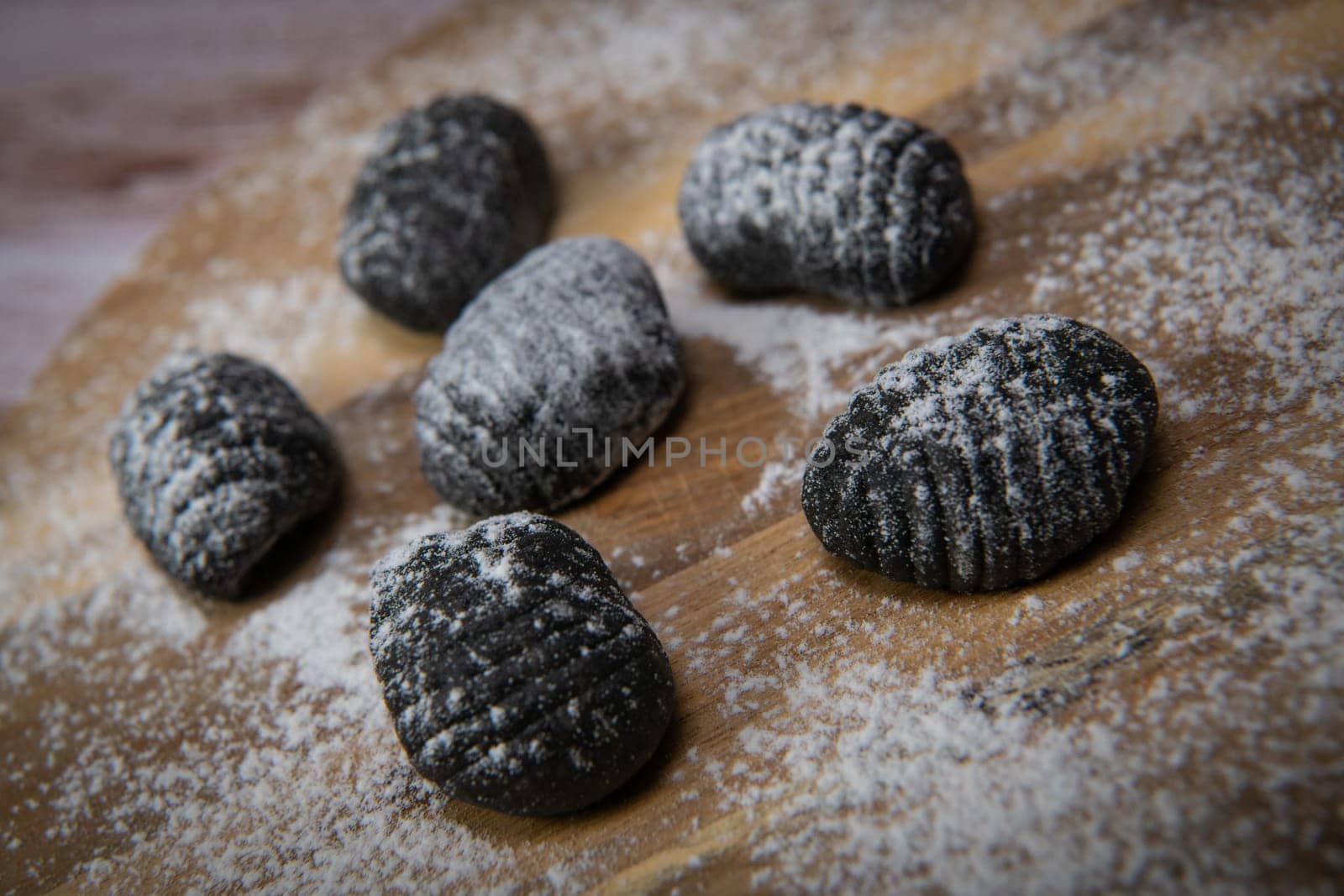 Multicoloured gnocci potato peru italian food, Homemade, High quality photo