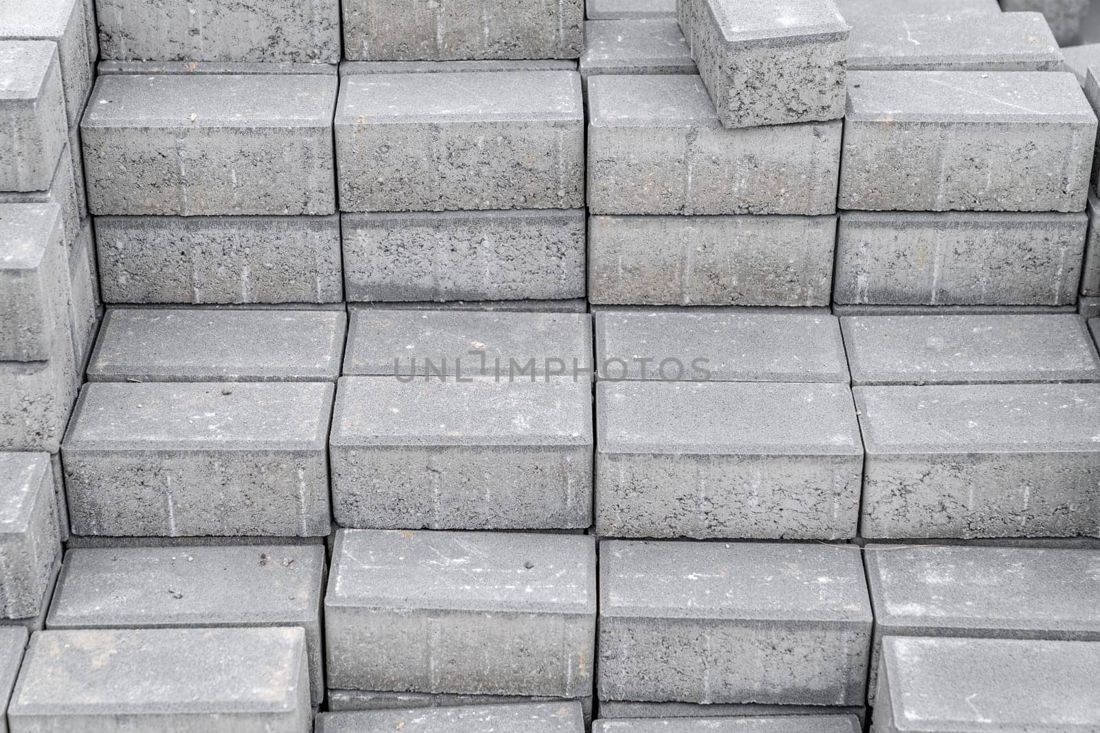 concrete blocks for the construction of sidewalks and roads.