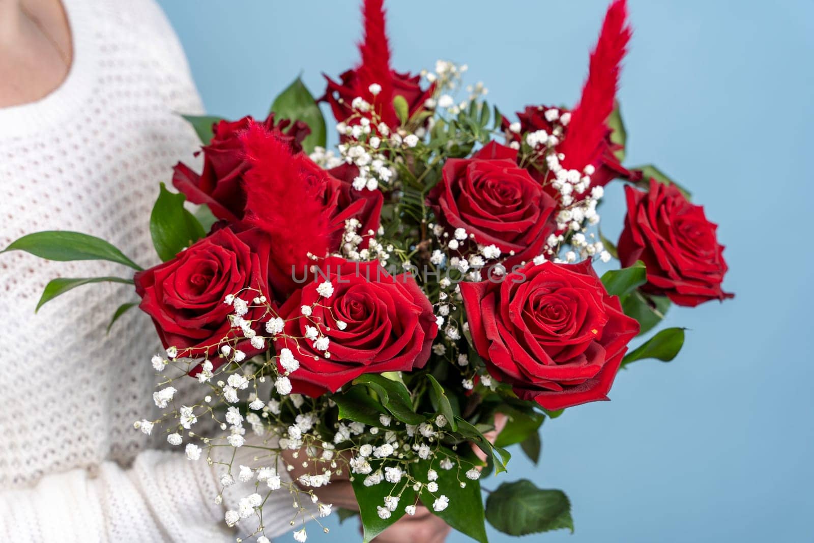 beautiful bouquet of fresh red roses. Congratulations on Mother's Day by audiznam2609