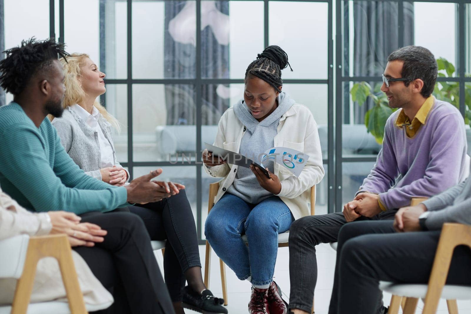 Group of multi-ethnic business people in a seminar