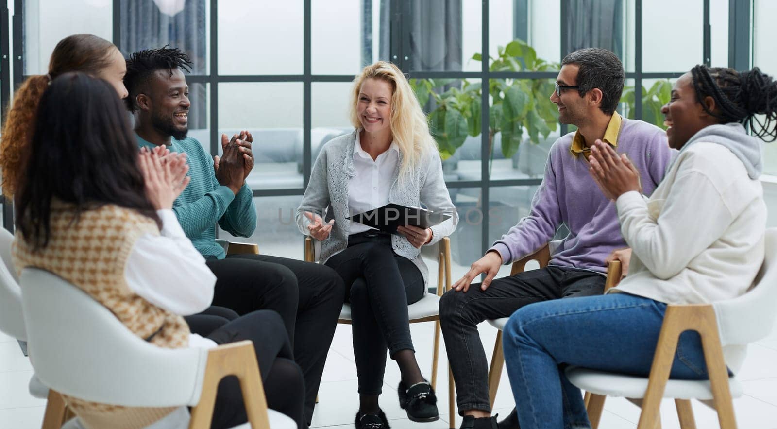 People in the conference room, front view