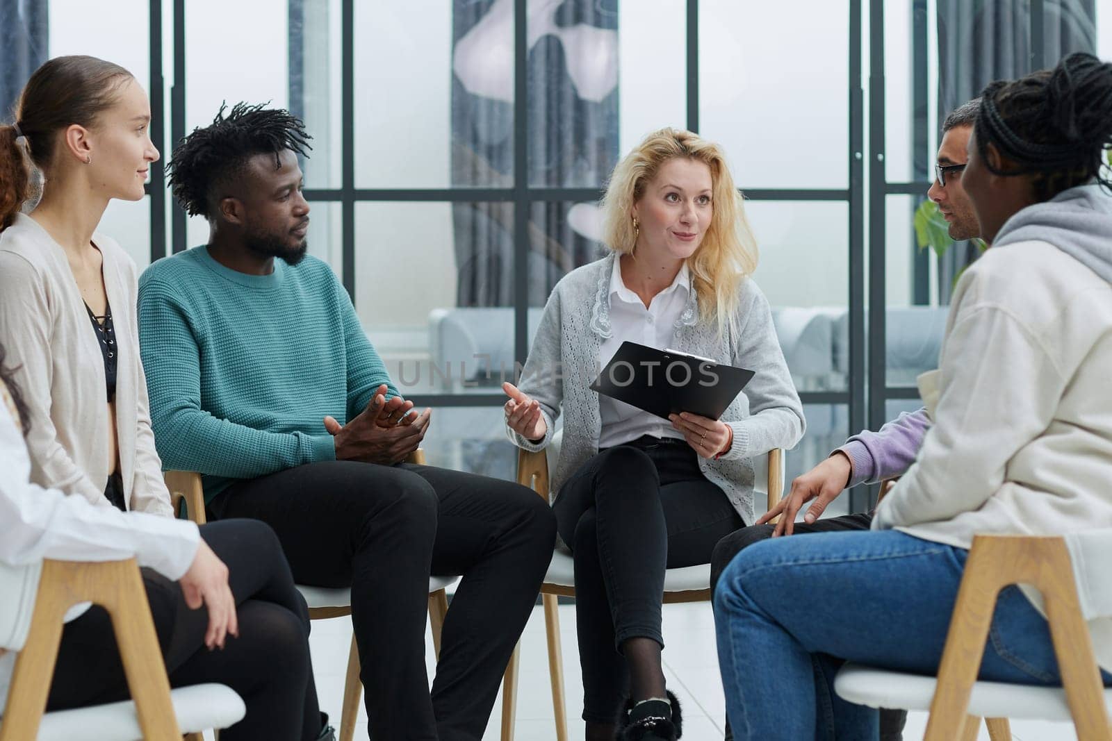 People in the conference room, front view