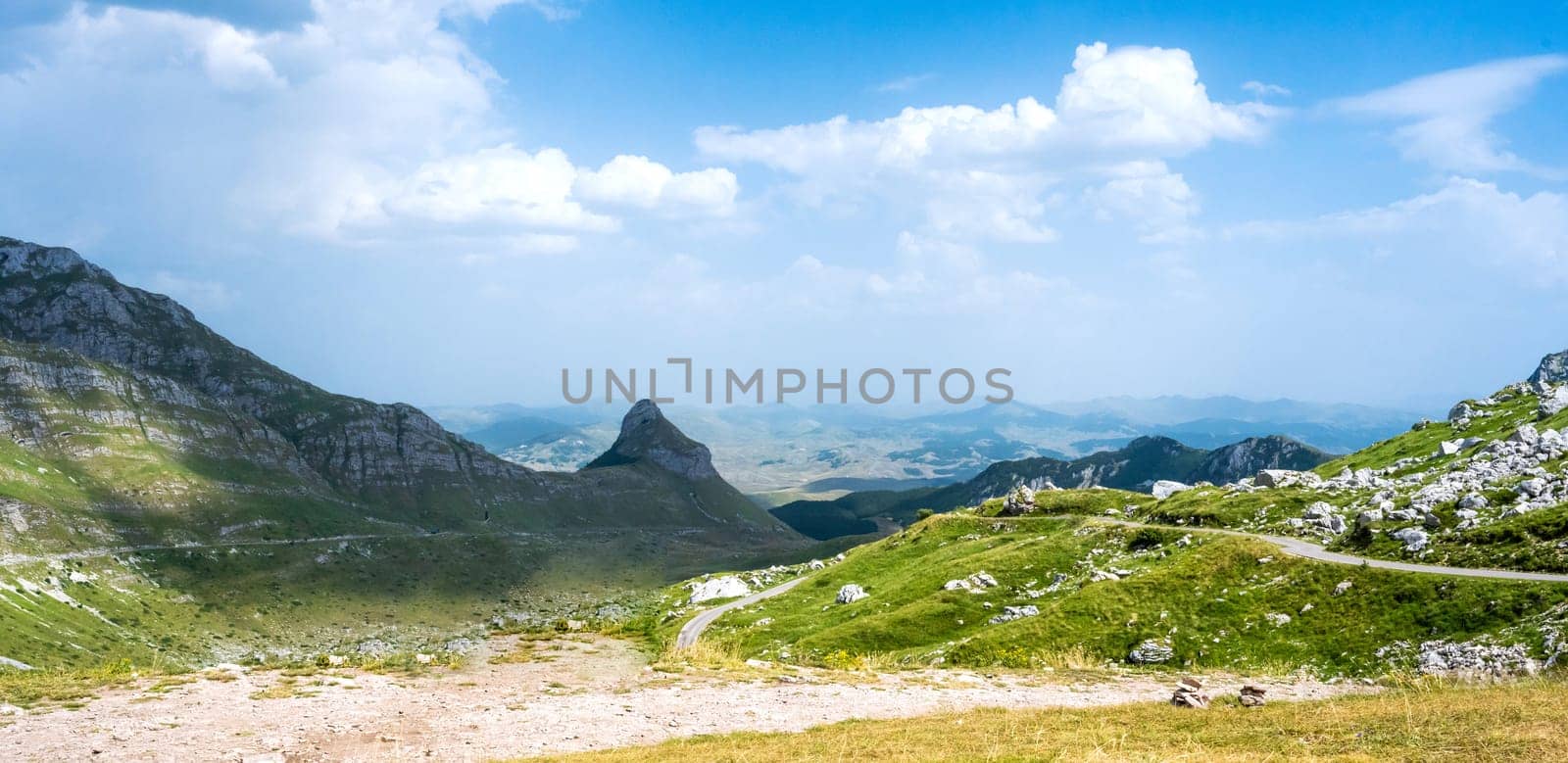 Mountain pick in National park Durmitor in Montenegro with amazing nature landscape view