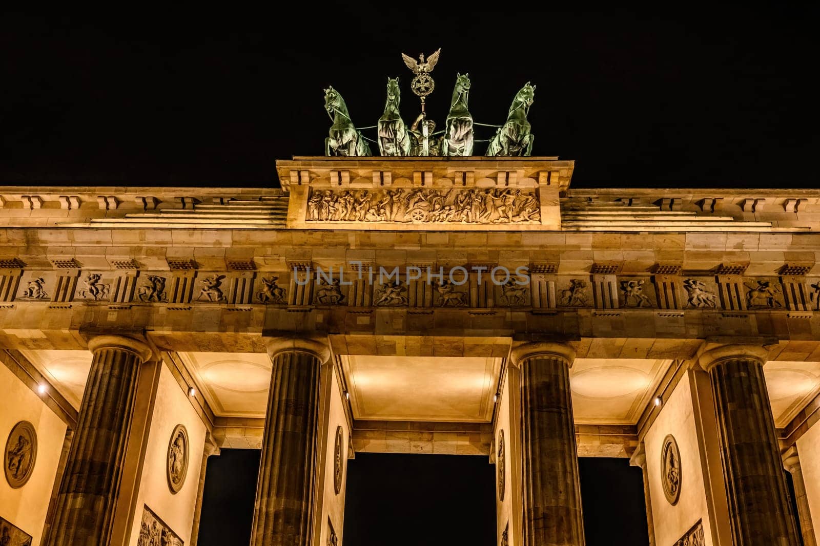 Brandenburg Gates in Berlin at night