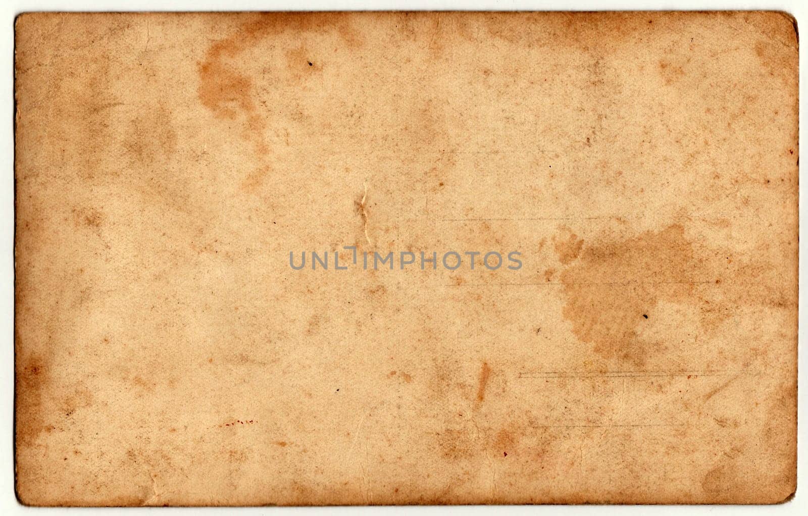 Back of a vintage photo - postcard. Rich stain and paper details. Can be used as background. by roman_nerud